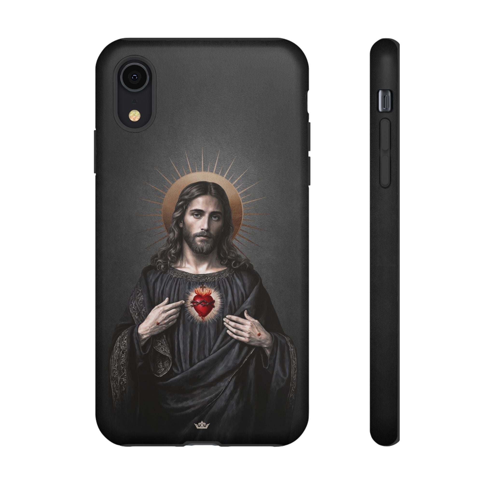 Sacred Heart of Jesus Hard Phone Case (Vintage Black)