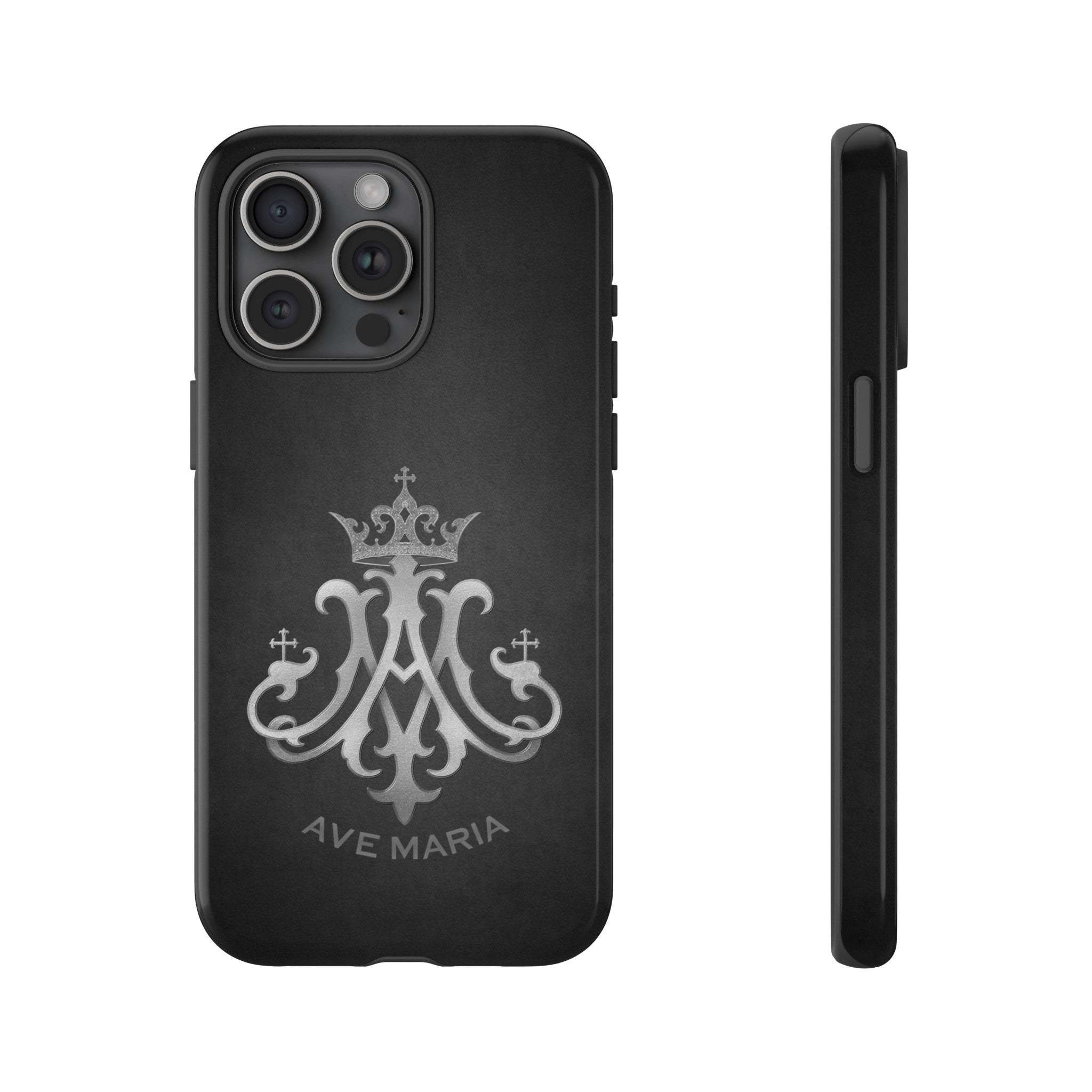 Ave Maria Hard Phone Case (Charcoal)