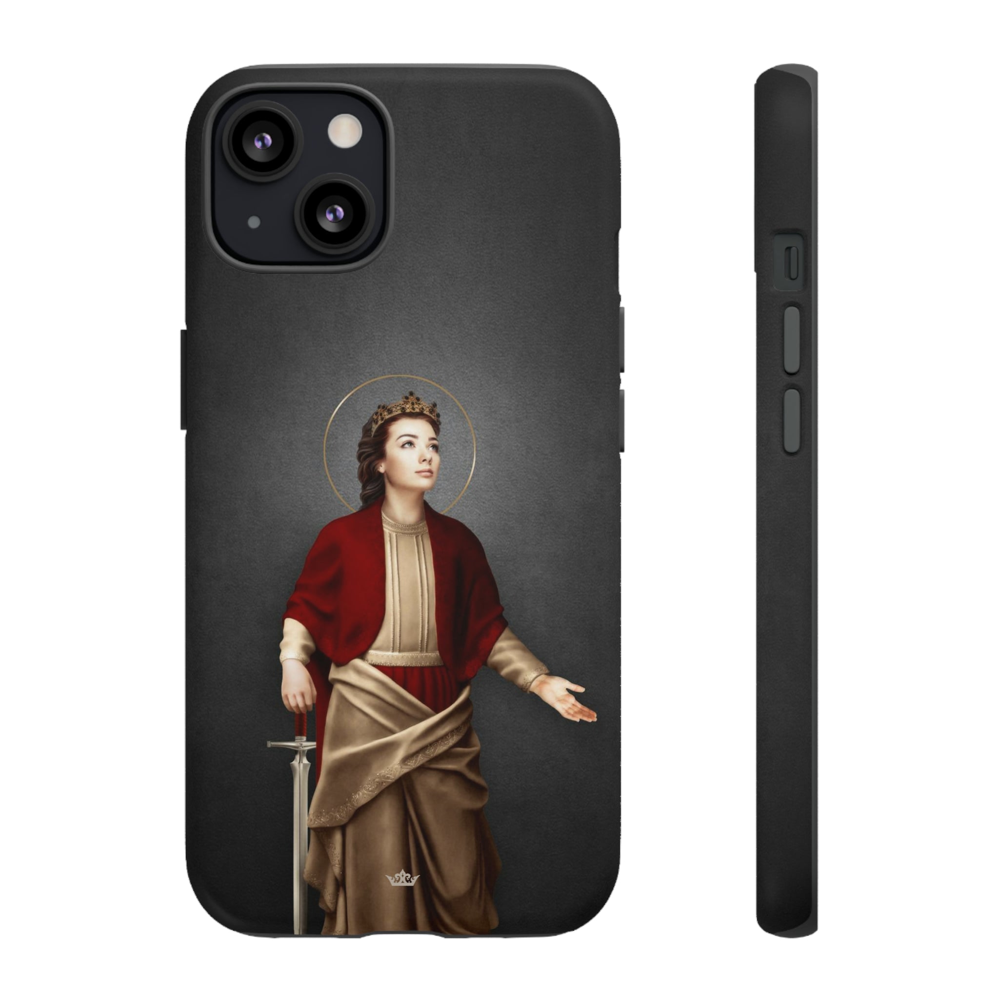 St. Dymphna Hard Phone Case (Dark)