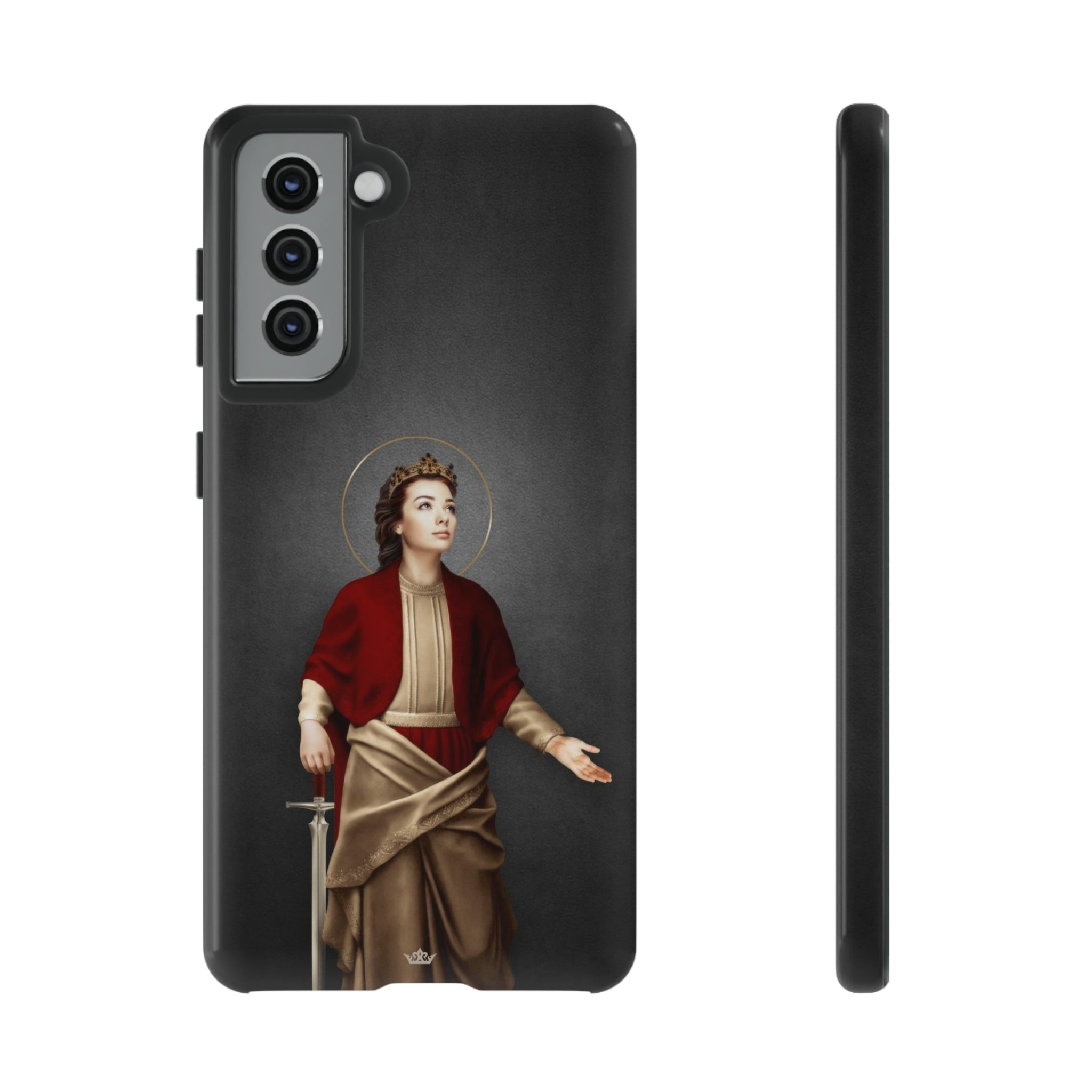 St. Dymphna Hard Phone Case (Dark)