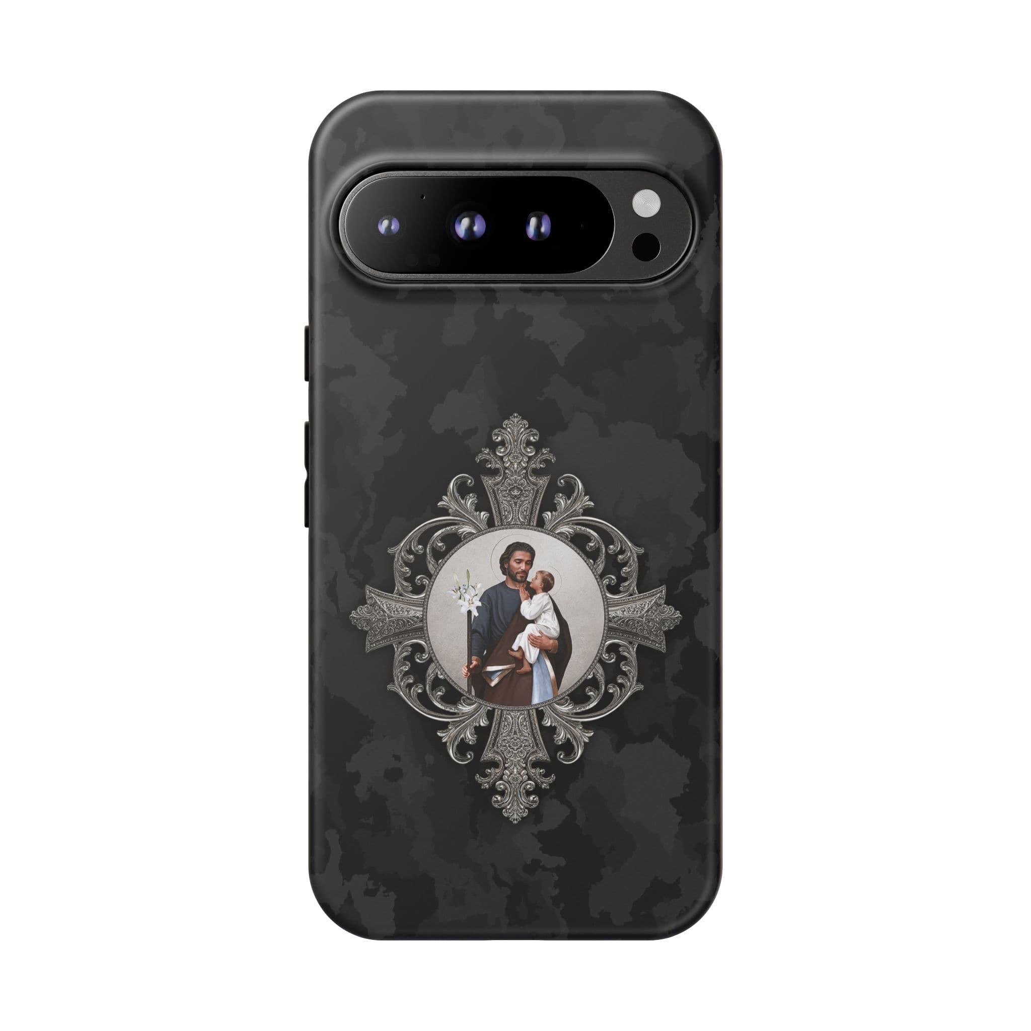 St. Joseph Hard Phone Case (Black Camo) Copyright VENXARA