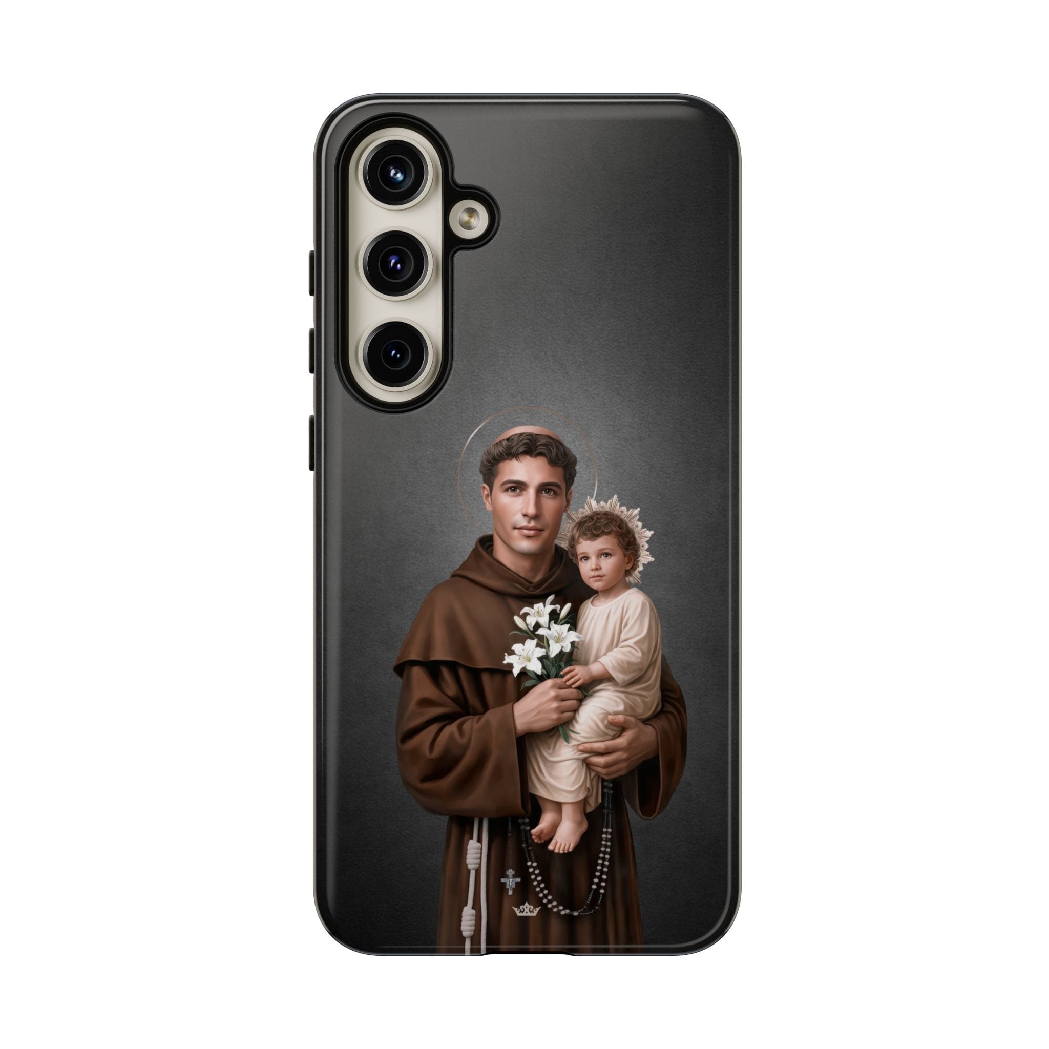 St. Anthony of Padua Hard Phone Case (Dark) Copyright VENXARA