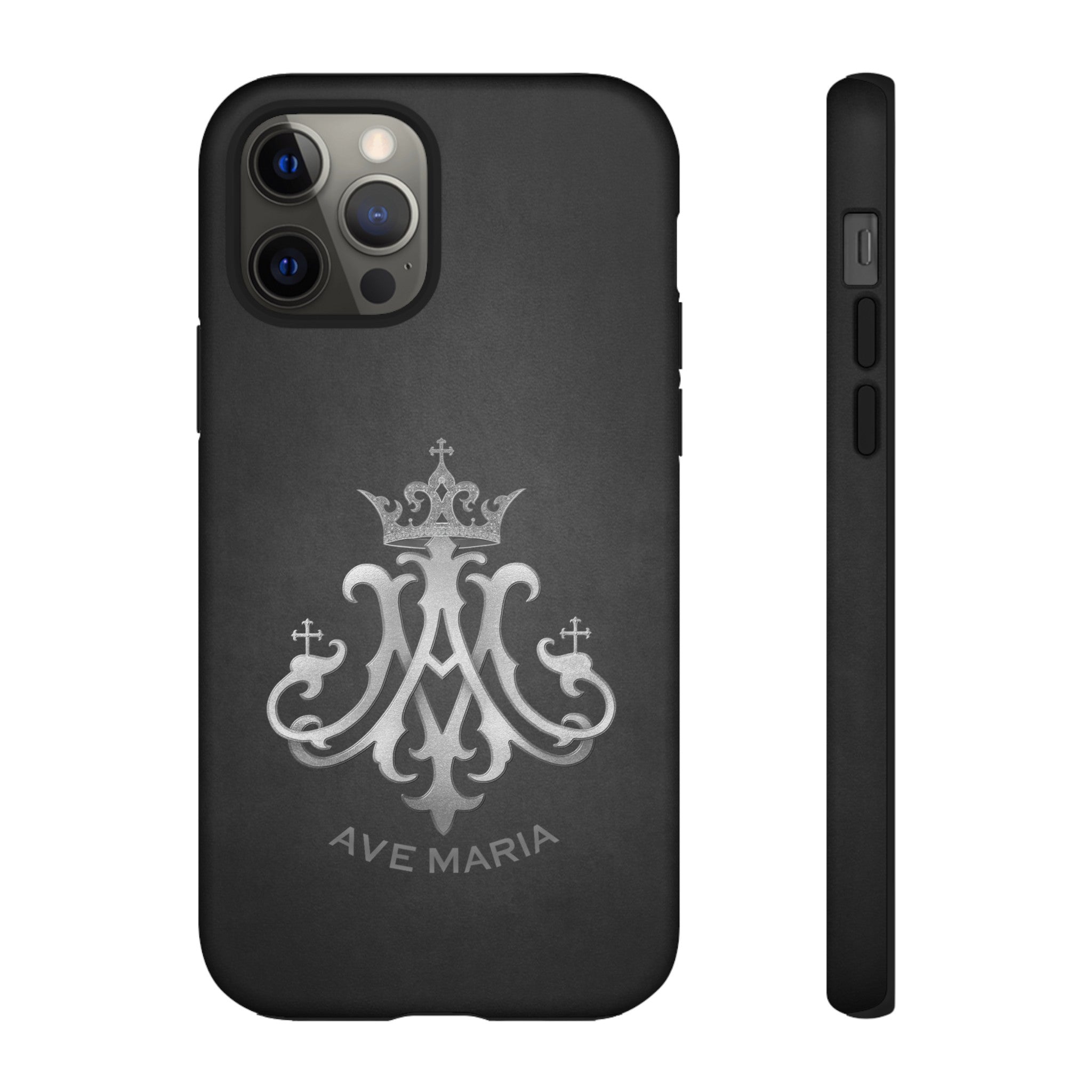 Ave Maria Hard Phone Case (Charcoal)