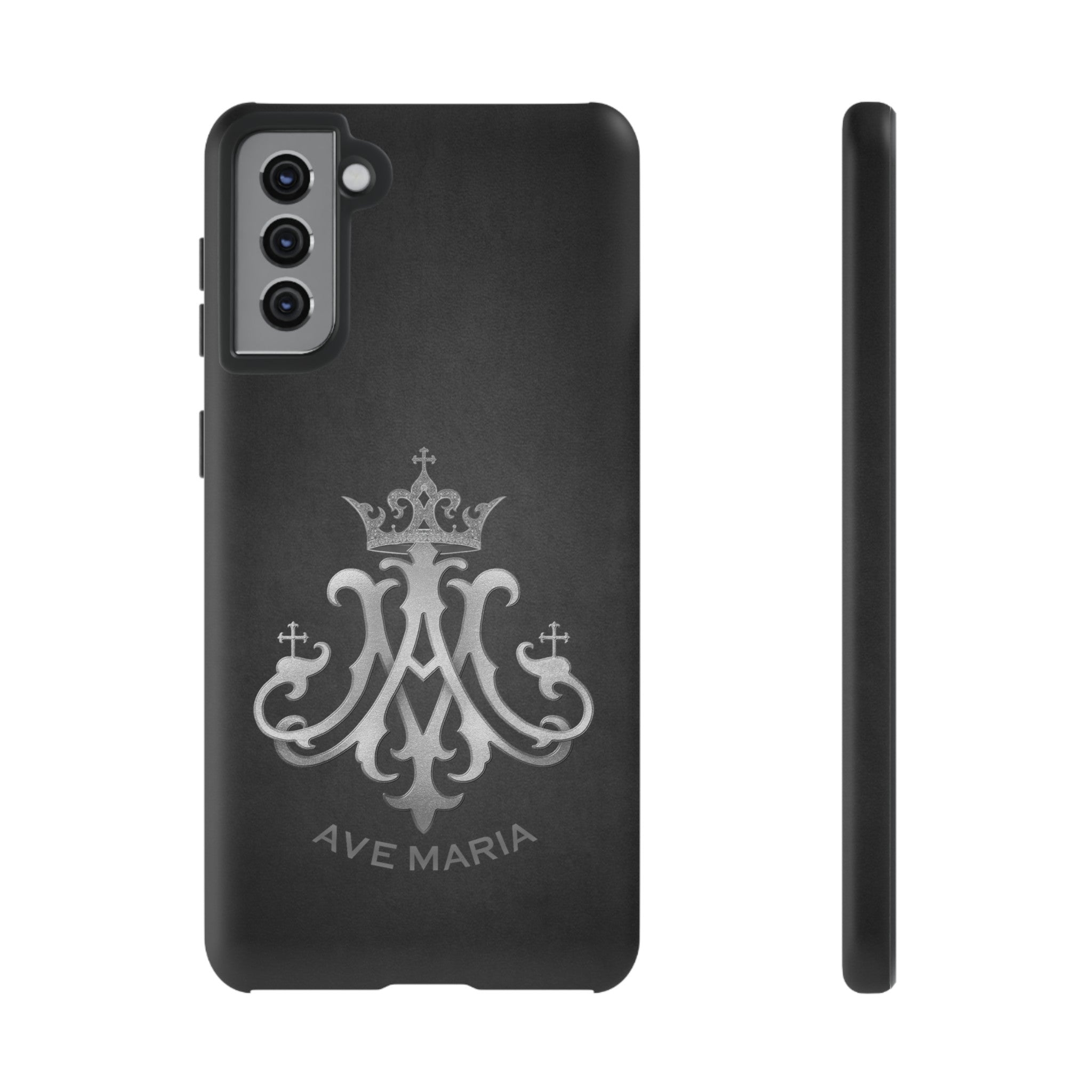 Ave Maria Hard Phone Case (Charcoal)