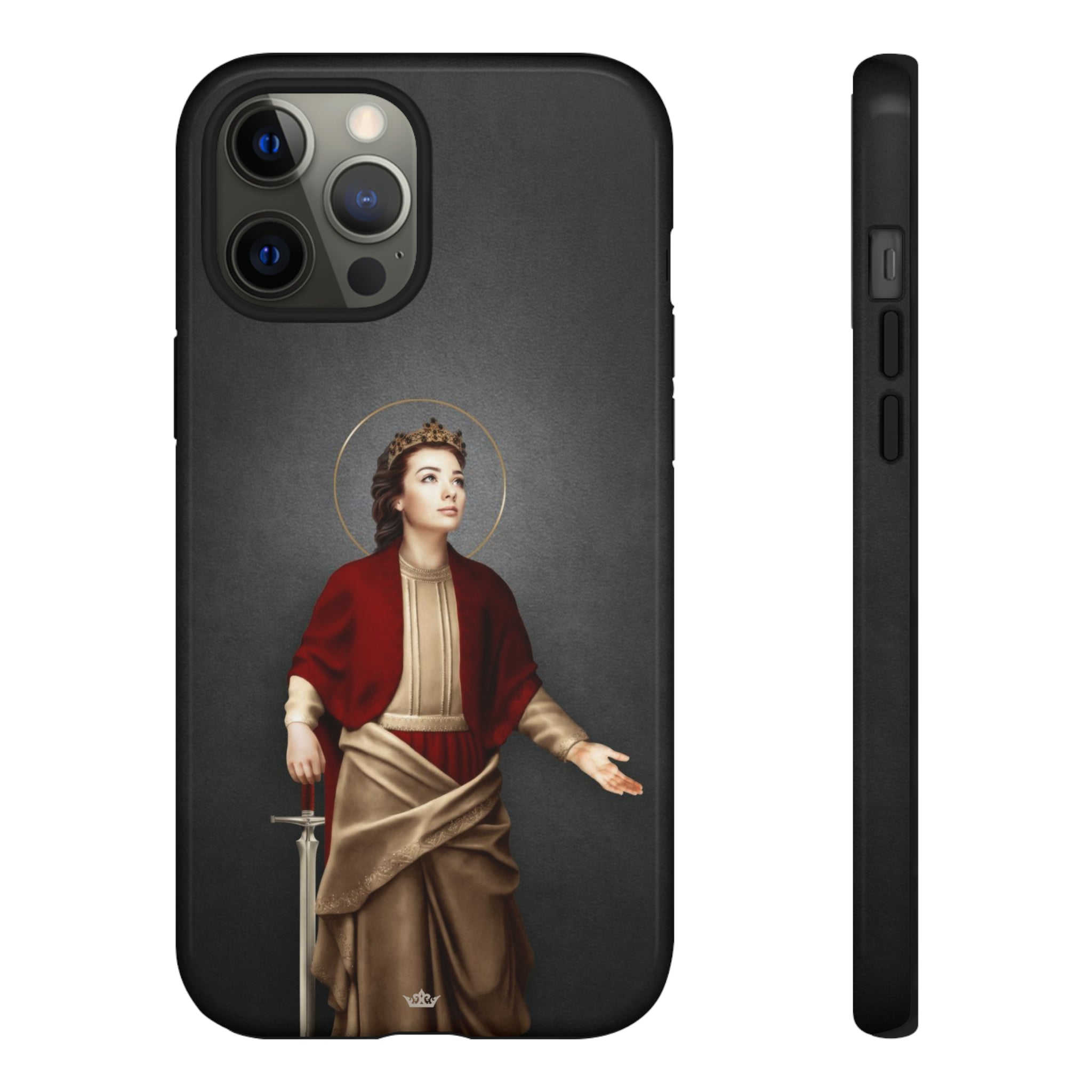 St. Dymphna Hard Phone Case (Dark)
