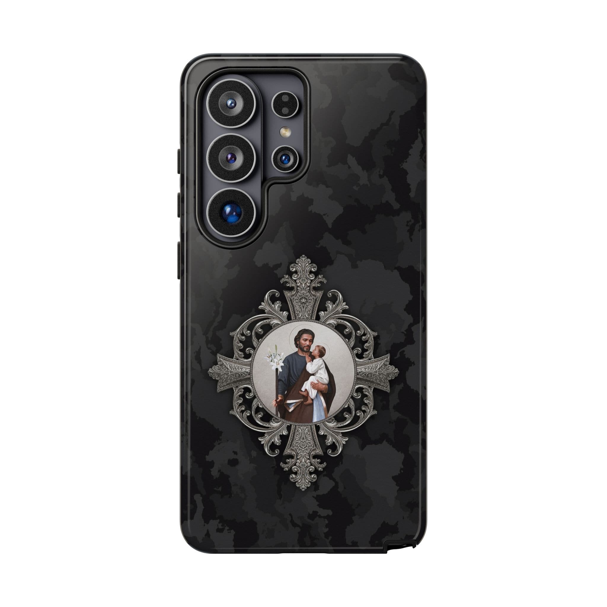 St. Joseph Hard Phone Case (Black Camo) Copyright VENXARA
