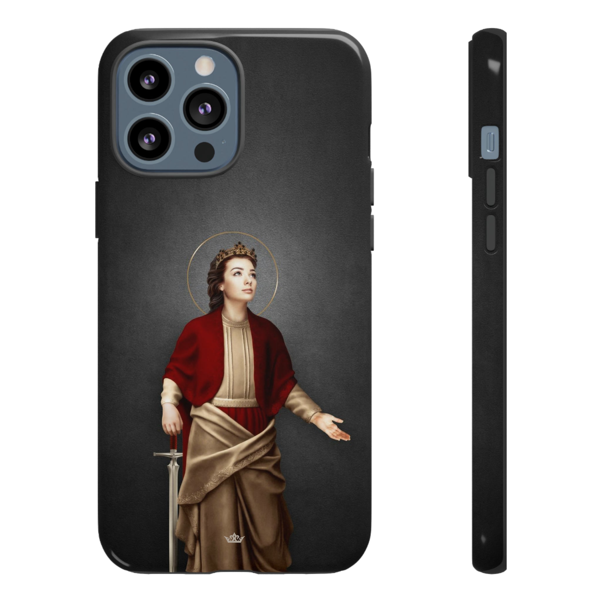 St. Dymphna Hard Phone Case (Dark)