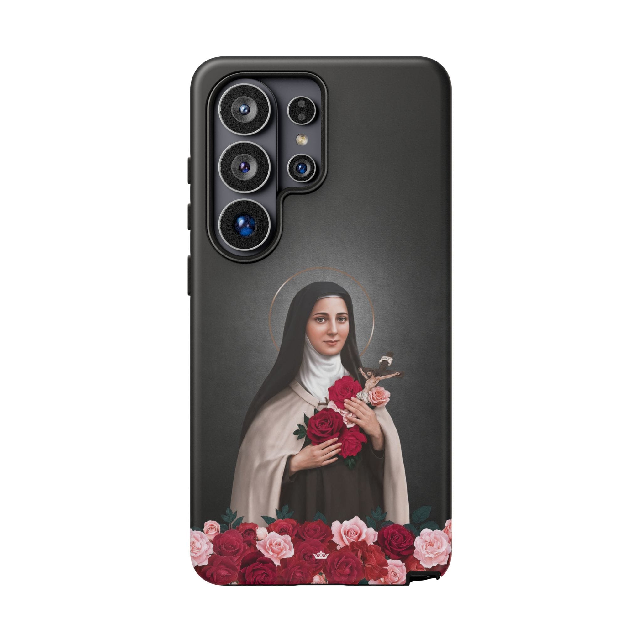 St. Therese of Lisieux Hard Phone Case (Dark) Copyright VENXARA