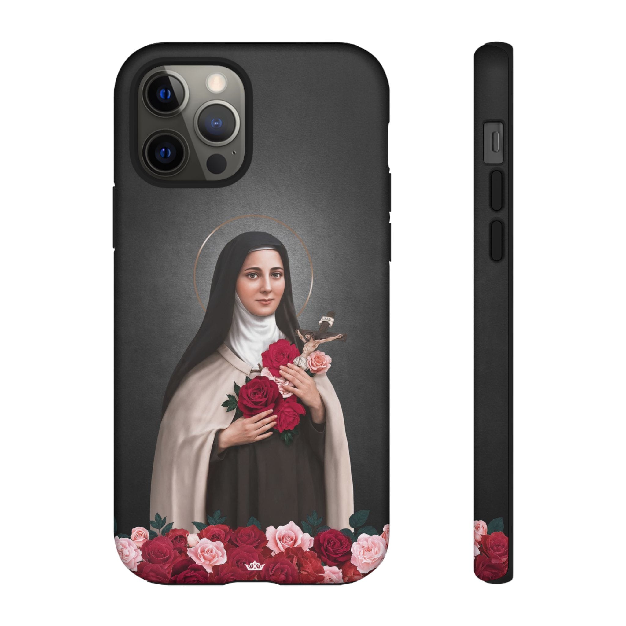 St. Therese of Lisieux Hard Phone Case (Dark) Copyright VENXARA