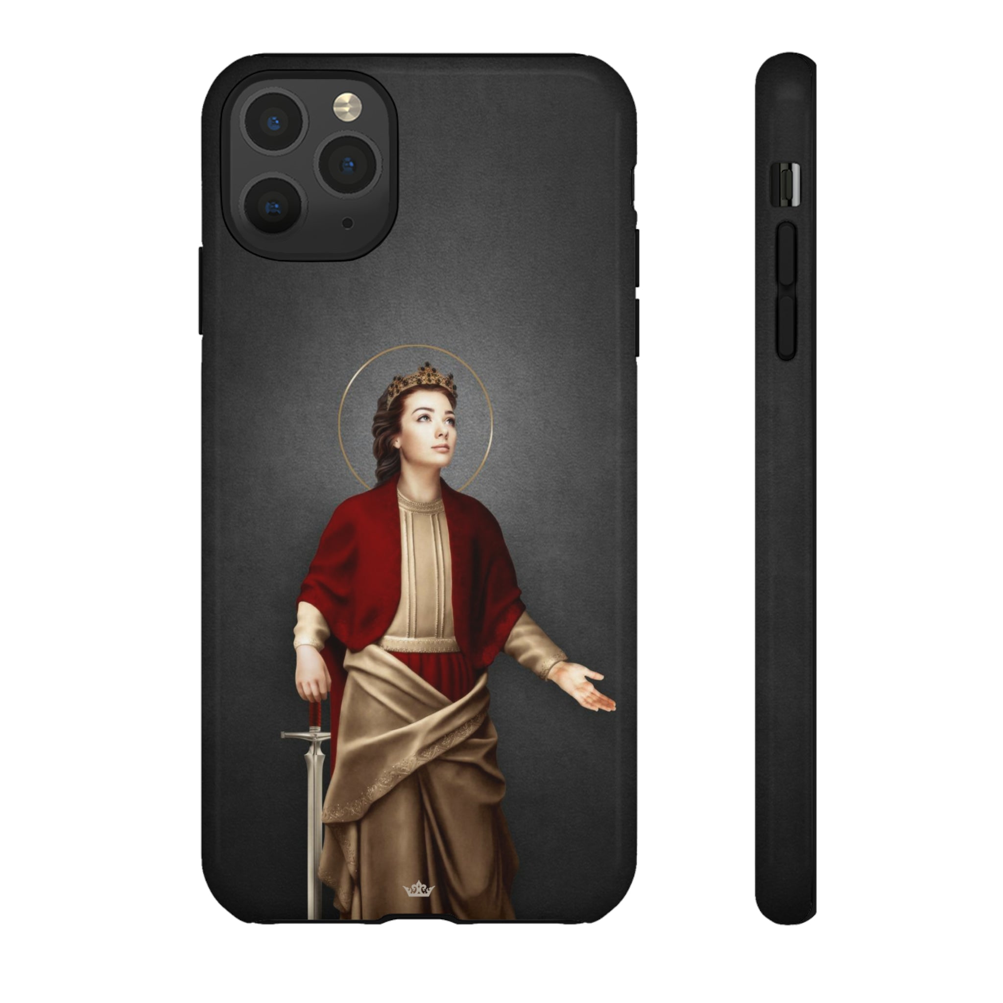 St. Dymphna Hard Phone Case (Dark)