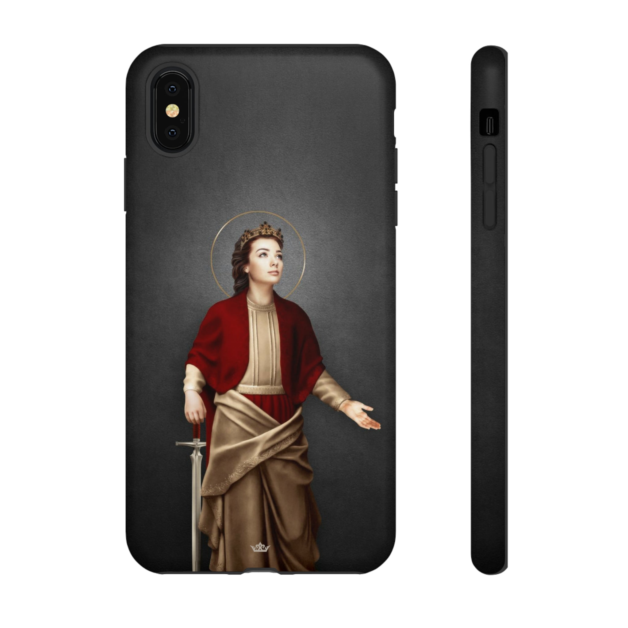 St. Dymphna Hard Phone Case (Dark)