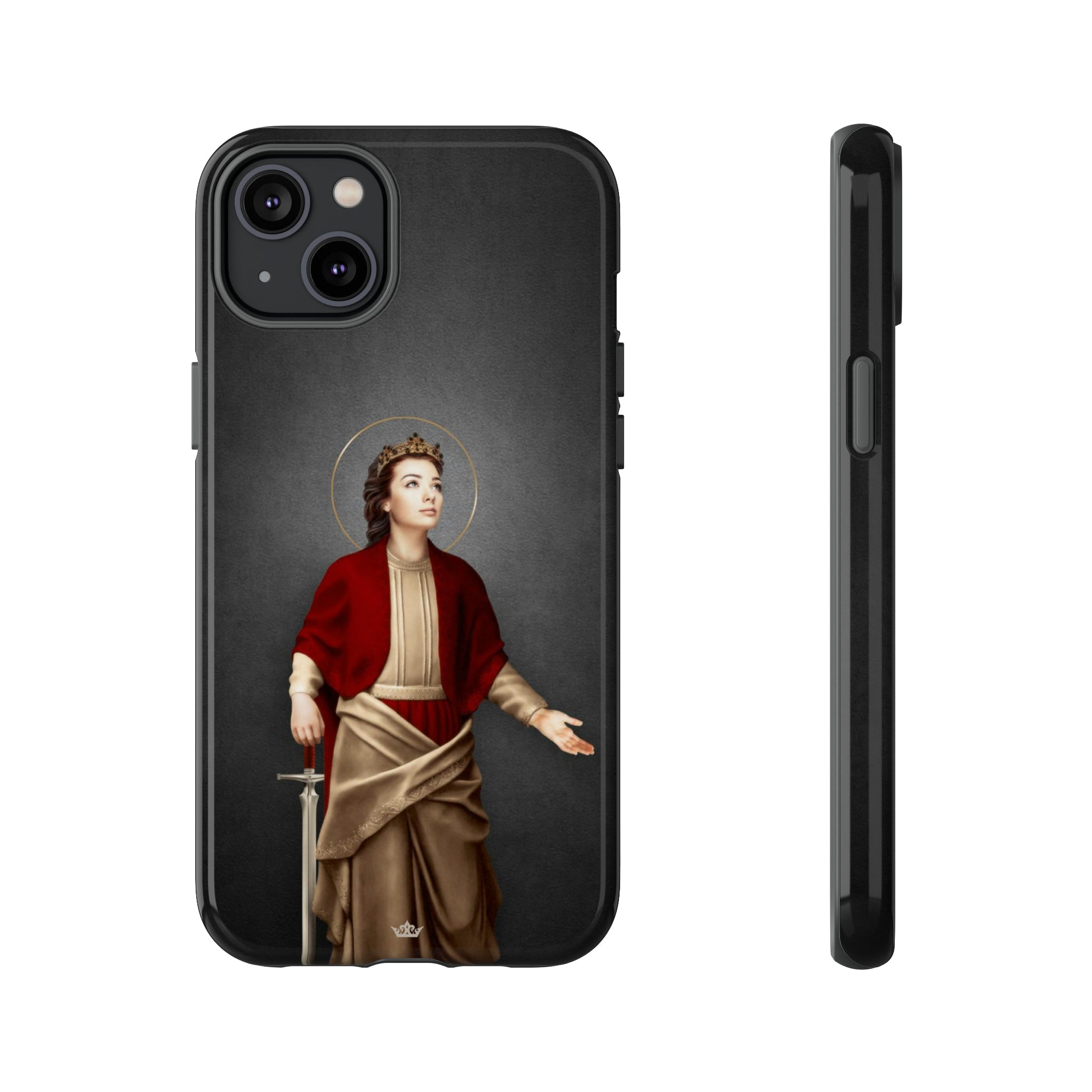 St. Dymphna Hard Phone Case (Dark)