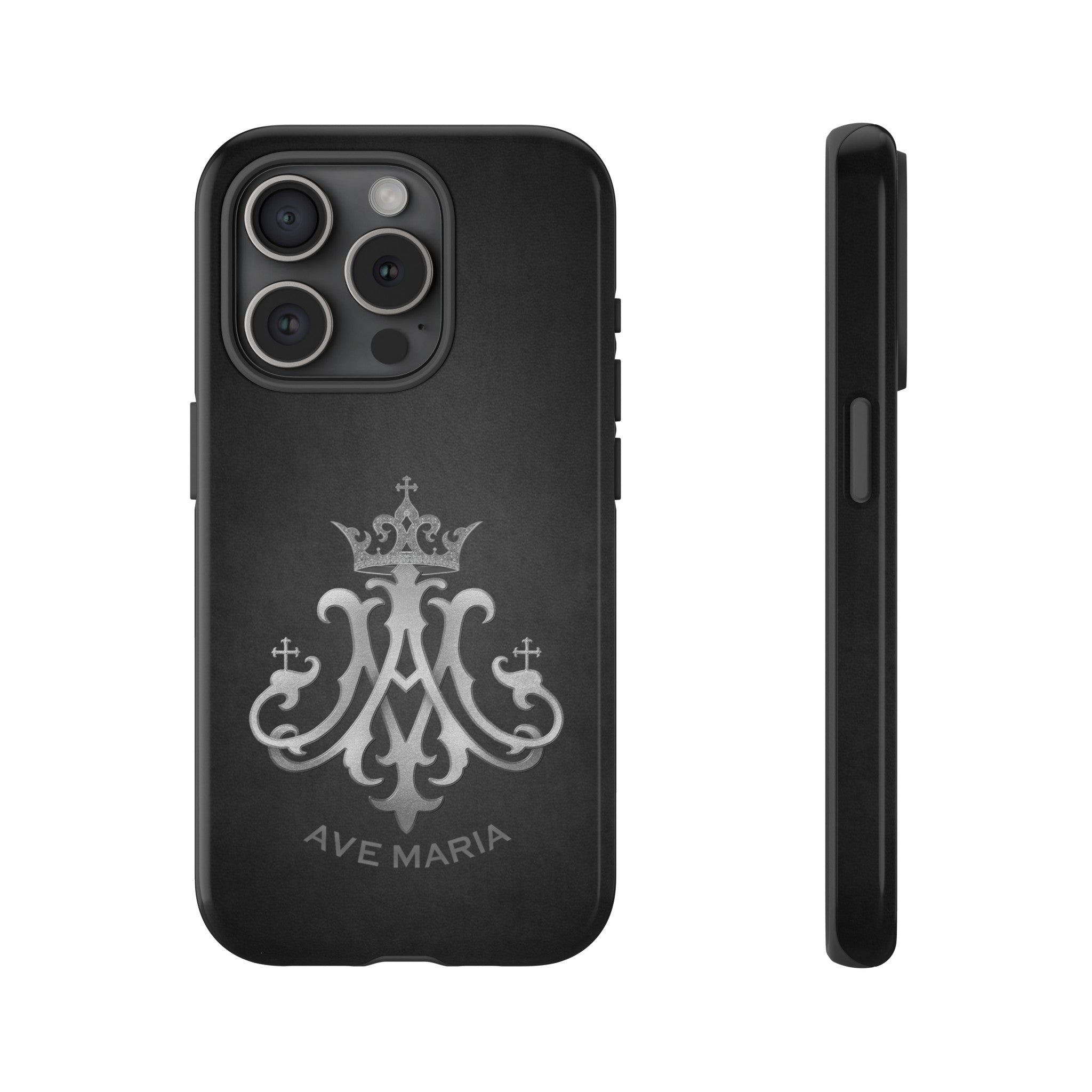Ave Maria Hard Phone Case (Charcoal)