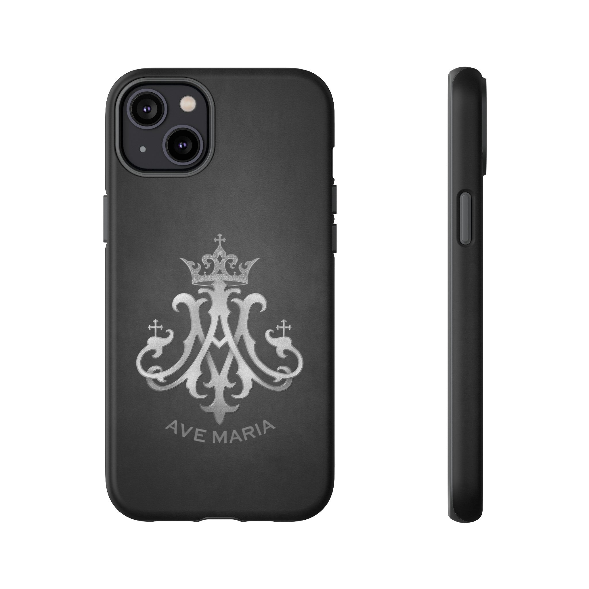 Ave Maria Hard Phone Case (Charcoal)