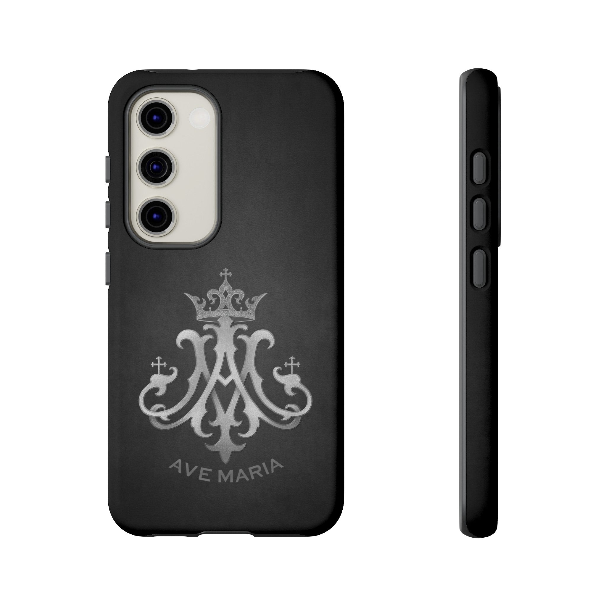 Ave Maria Hard Phone Case (Charcoal)