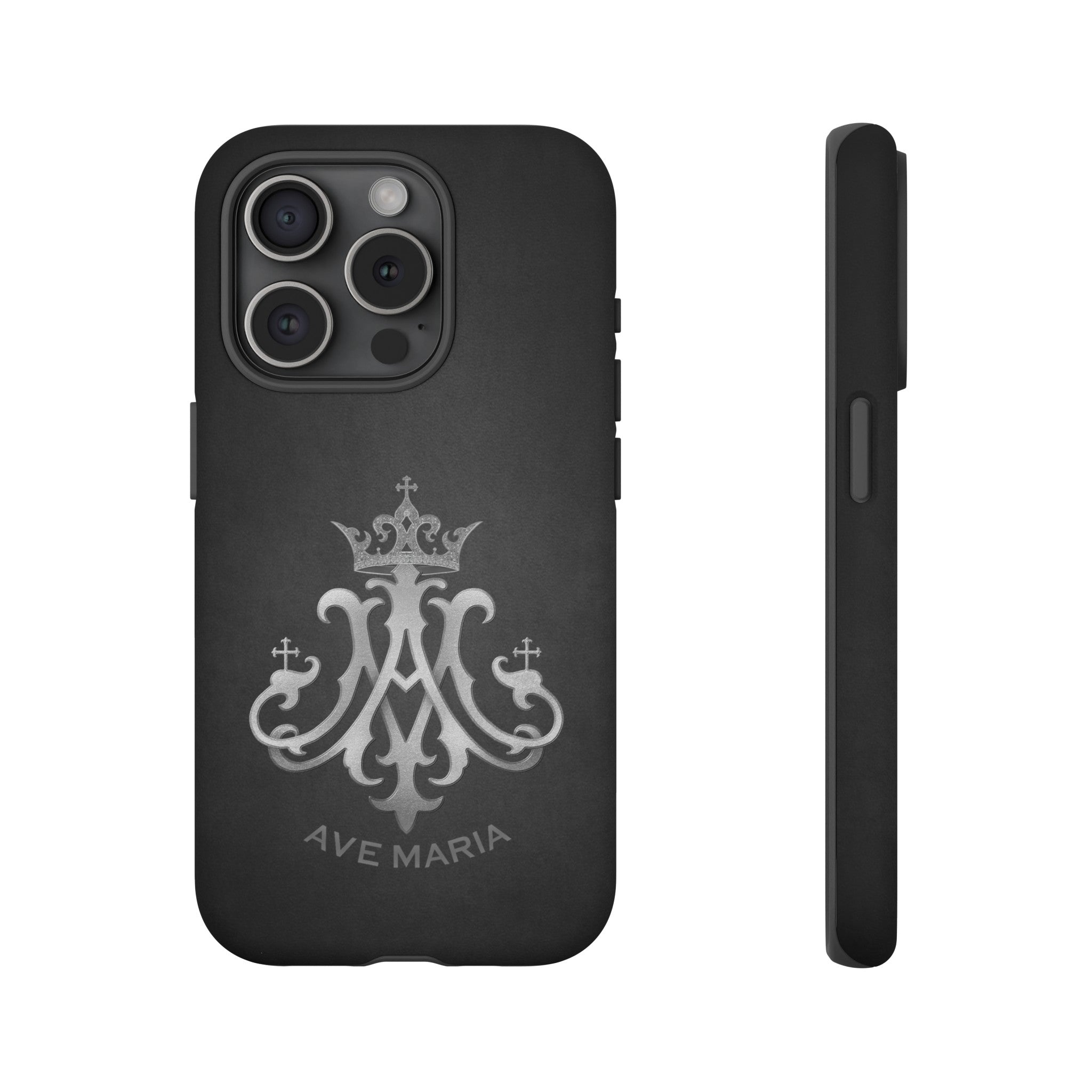 Ave Maria Hard Phone Case (Charcoal)
