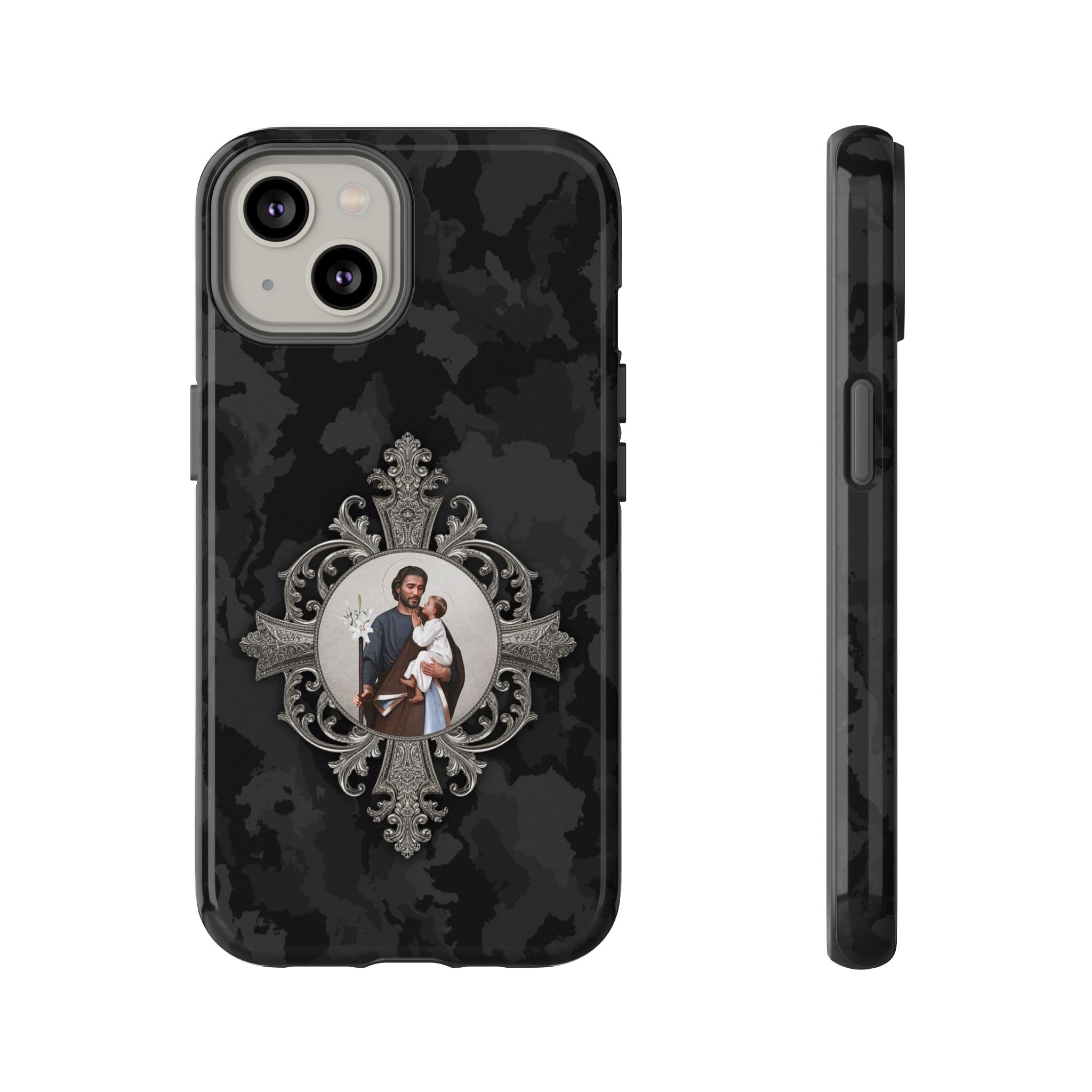 St. Joseph Hard Phone Case (Black Camo) Copyright VENXARA