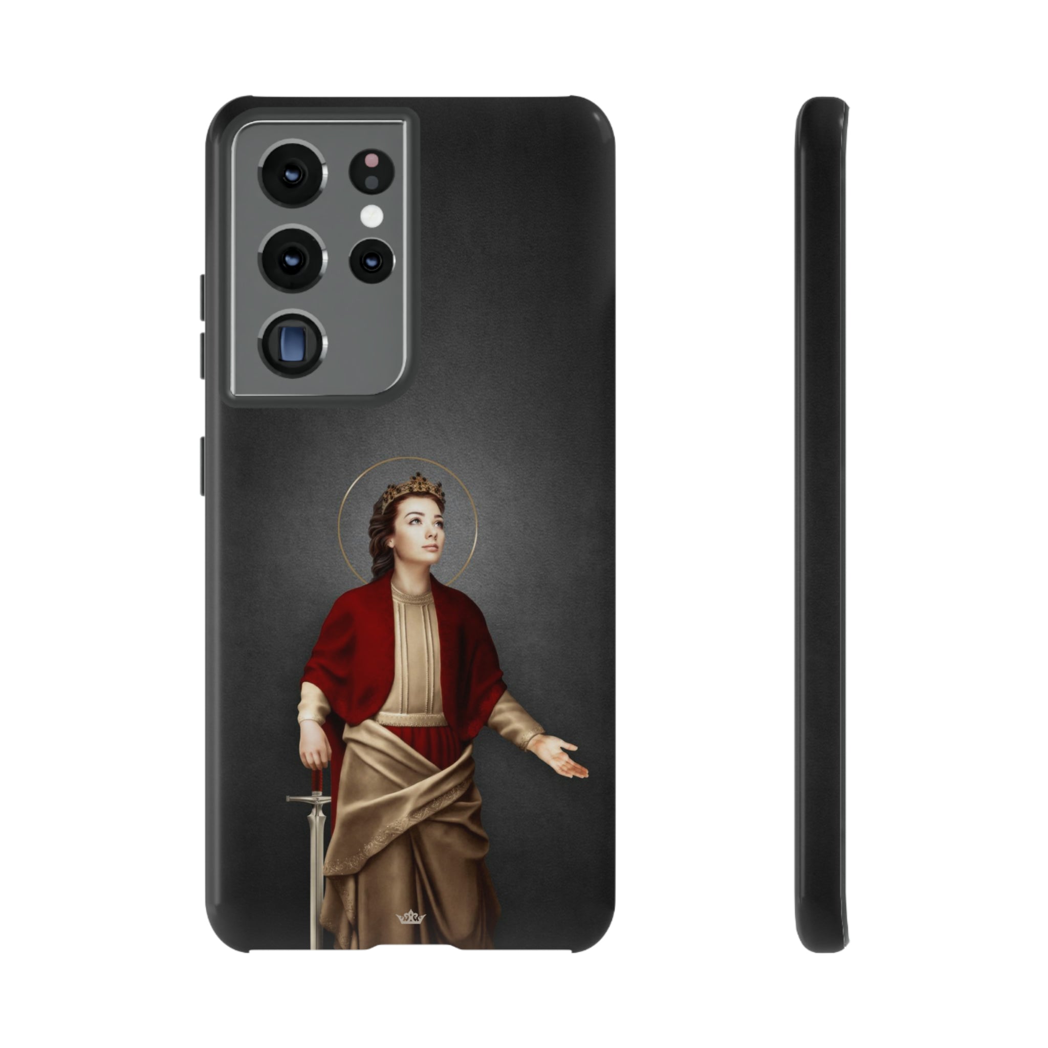 St. Dymphna Hard Phone Case (Dark)