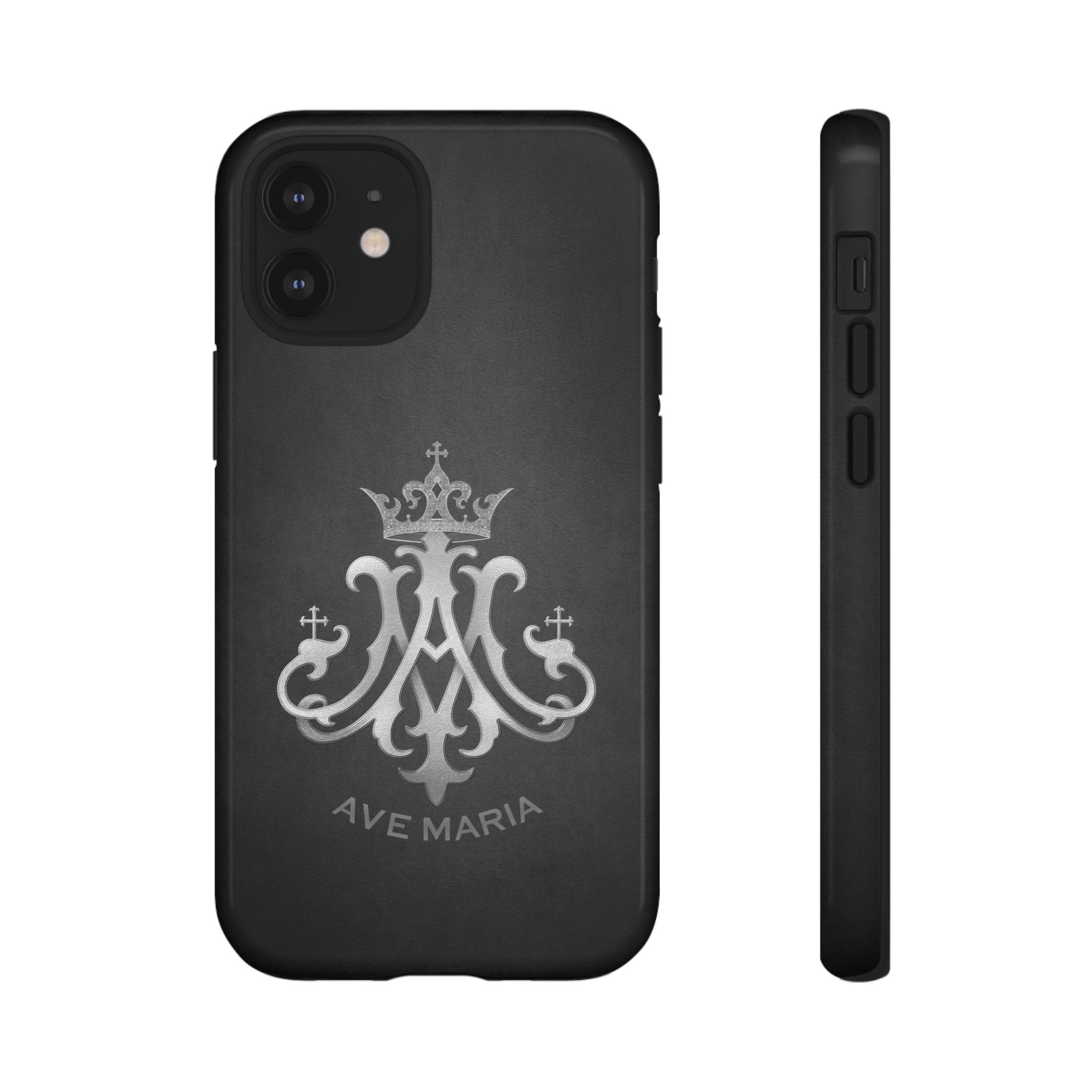 Ave Maria Hard Phone Case (Charcoal)