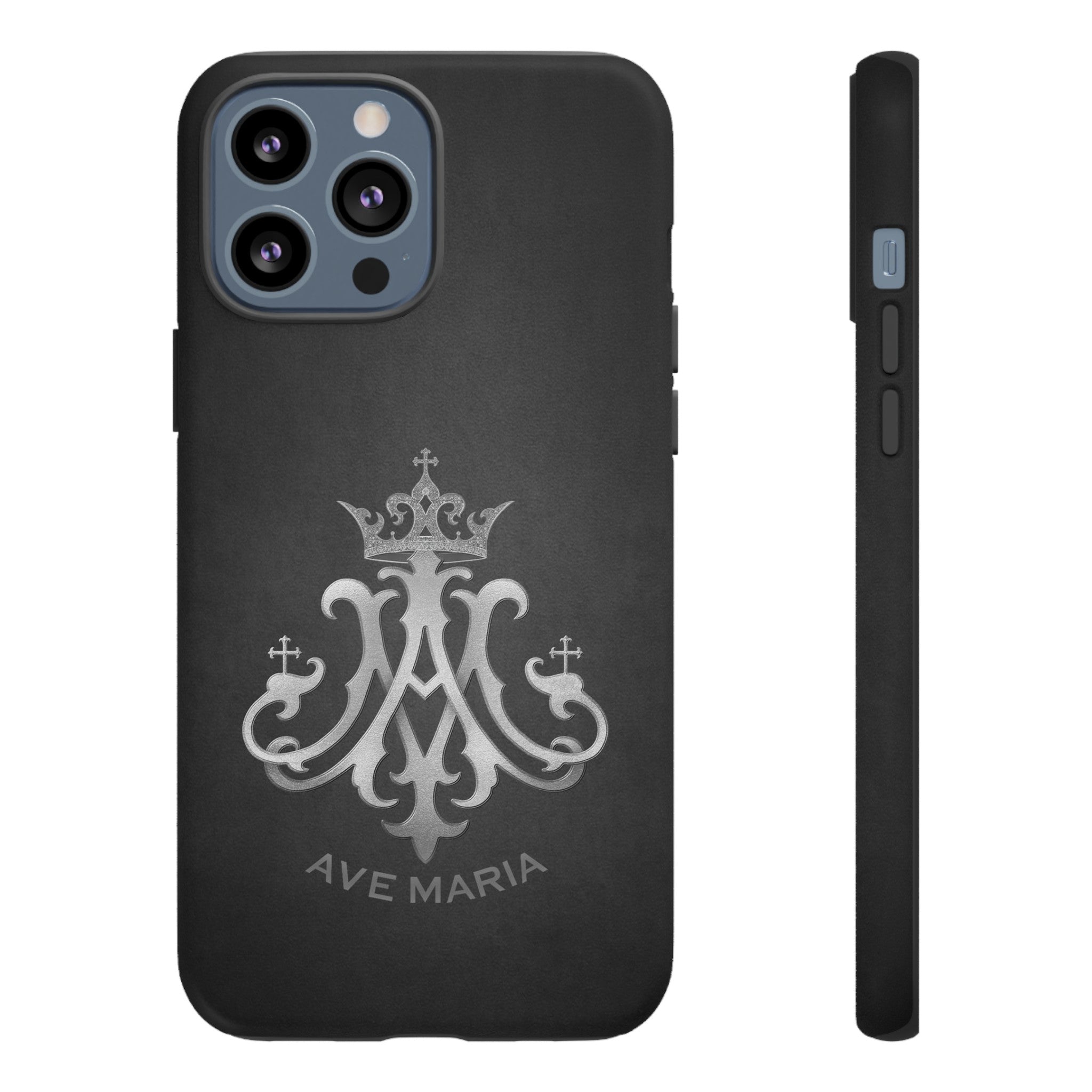 Ave Maria Hard Phone Case (Charcoal)