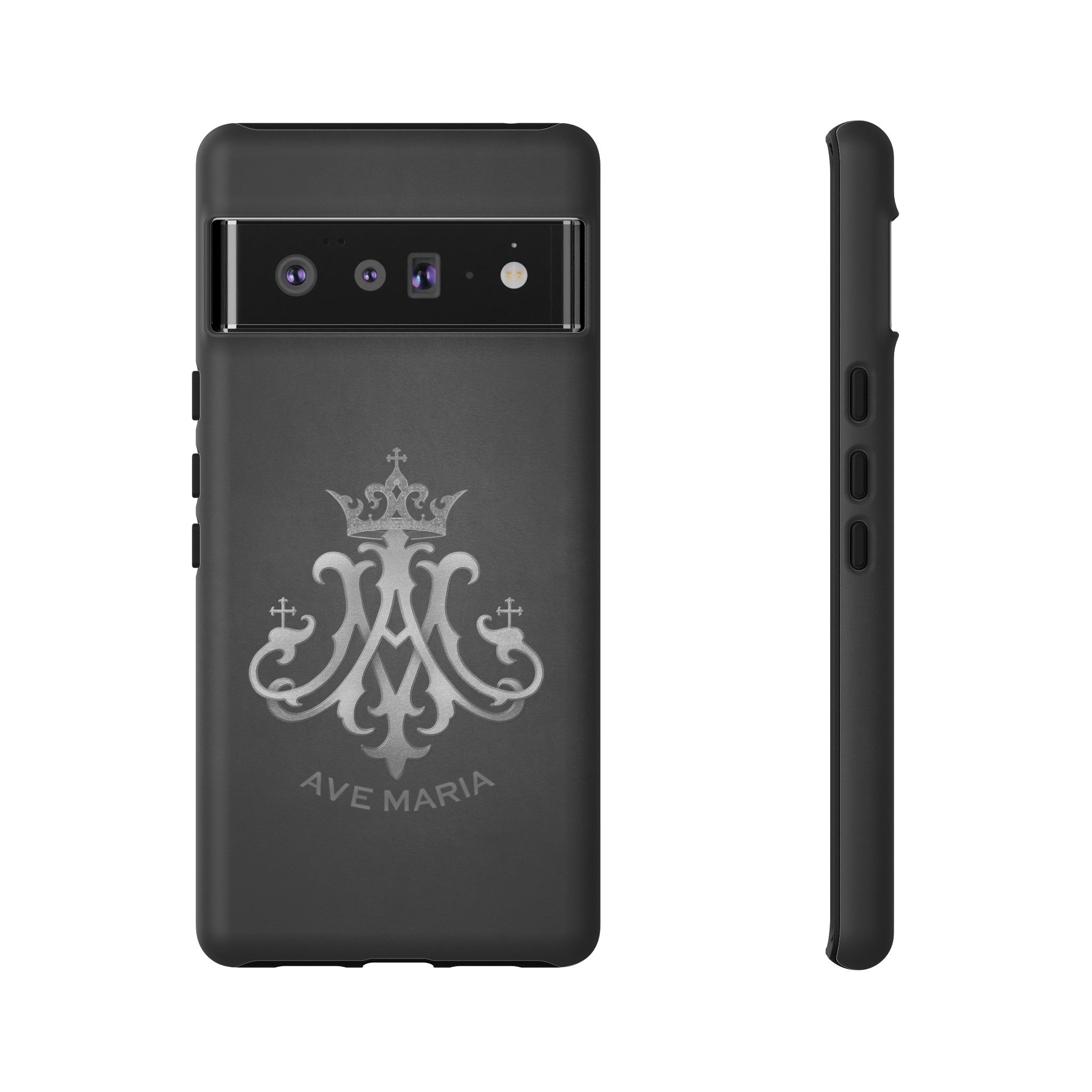 Ave Maria Hard Phone Case (Charcoal)