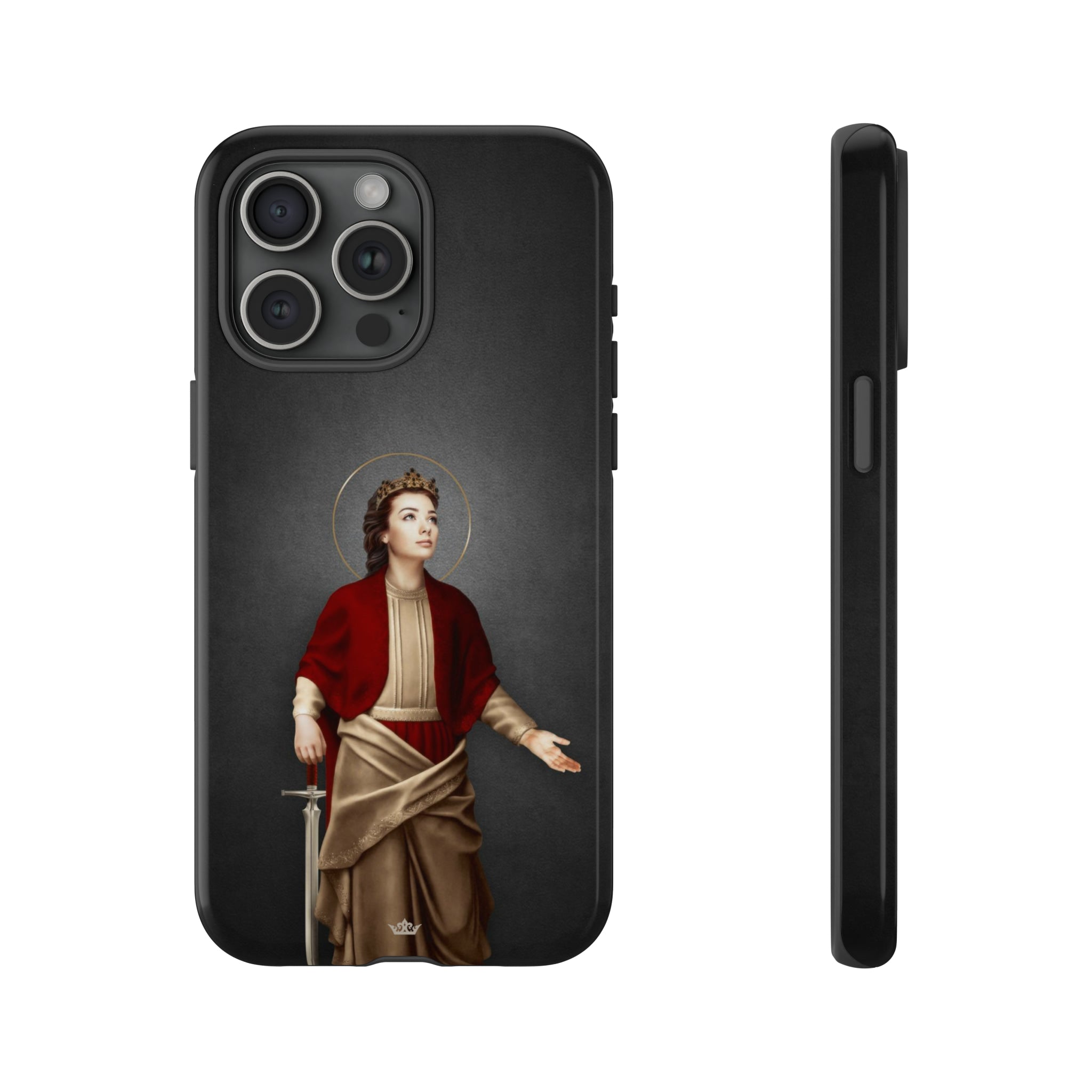 St. Dymphna Hard Phone Case (Dark)