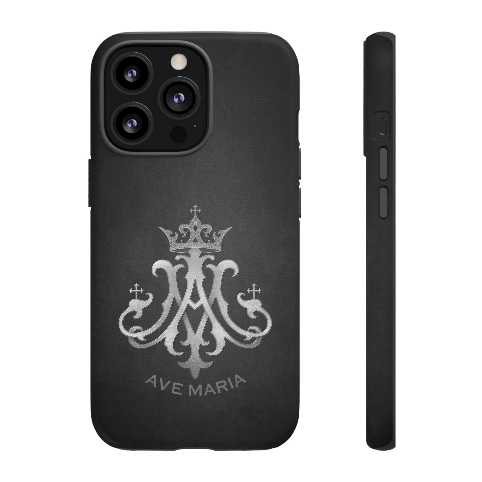 Ave Maria Hard Phone Case (Charcoal)