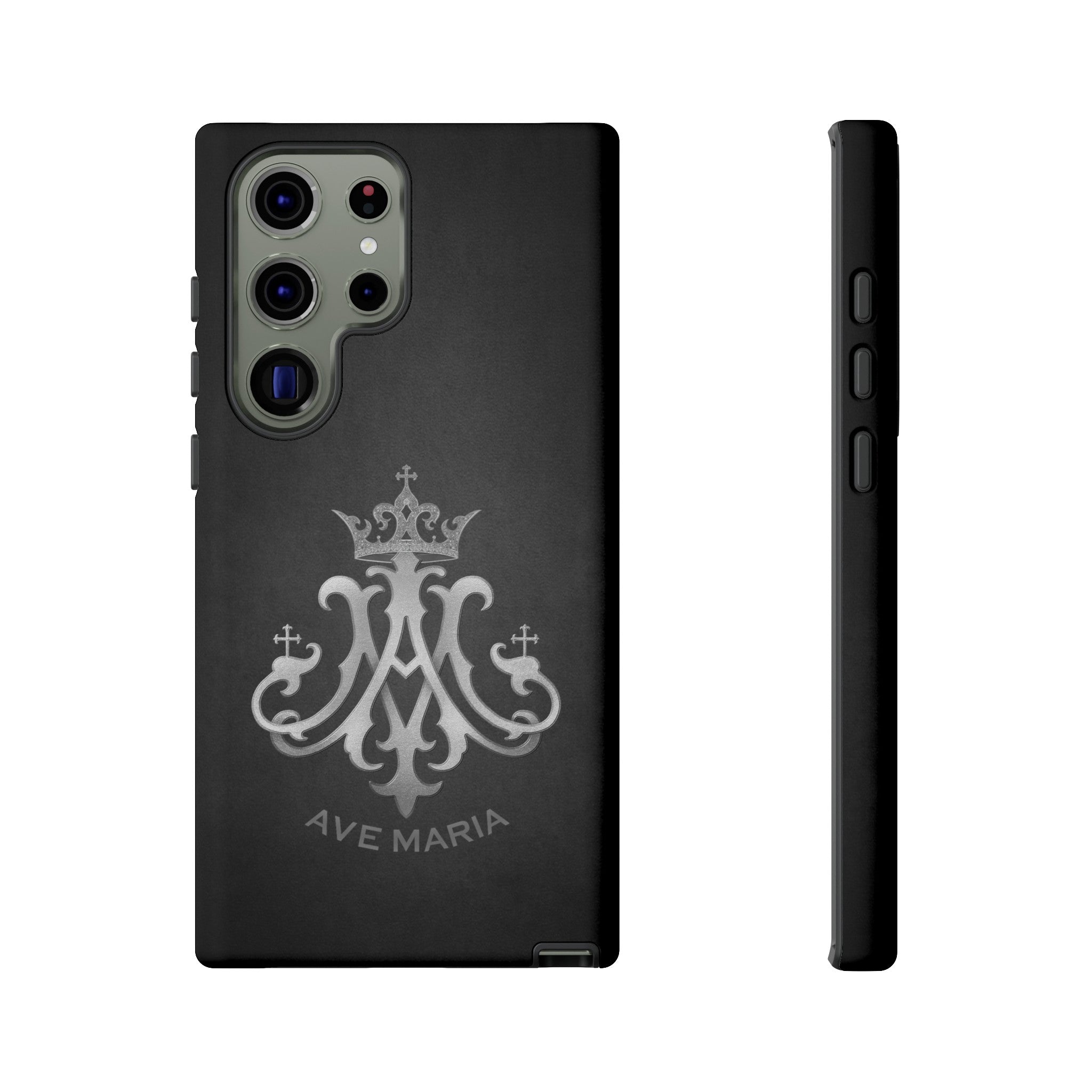Ave Maria Hard Phone Case (Charcoal)