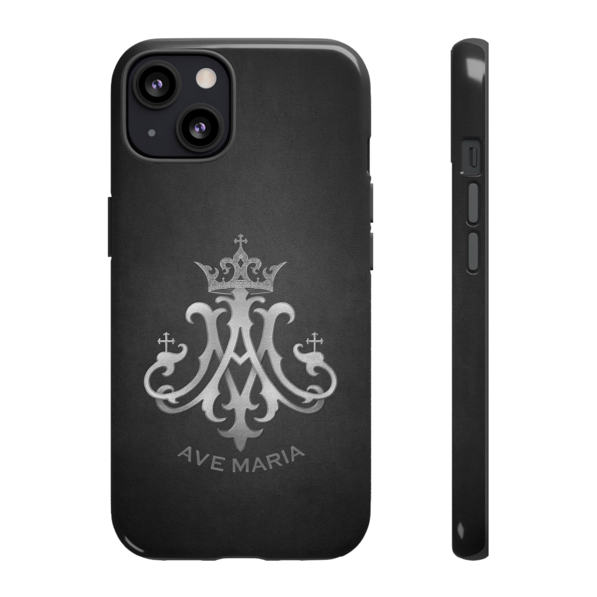 Ave Maria Hard Phone Case (Charcoal)