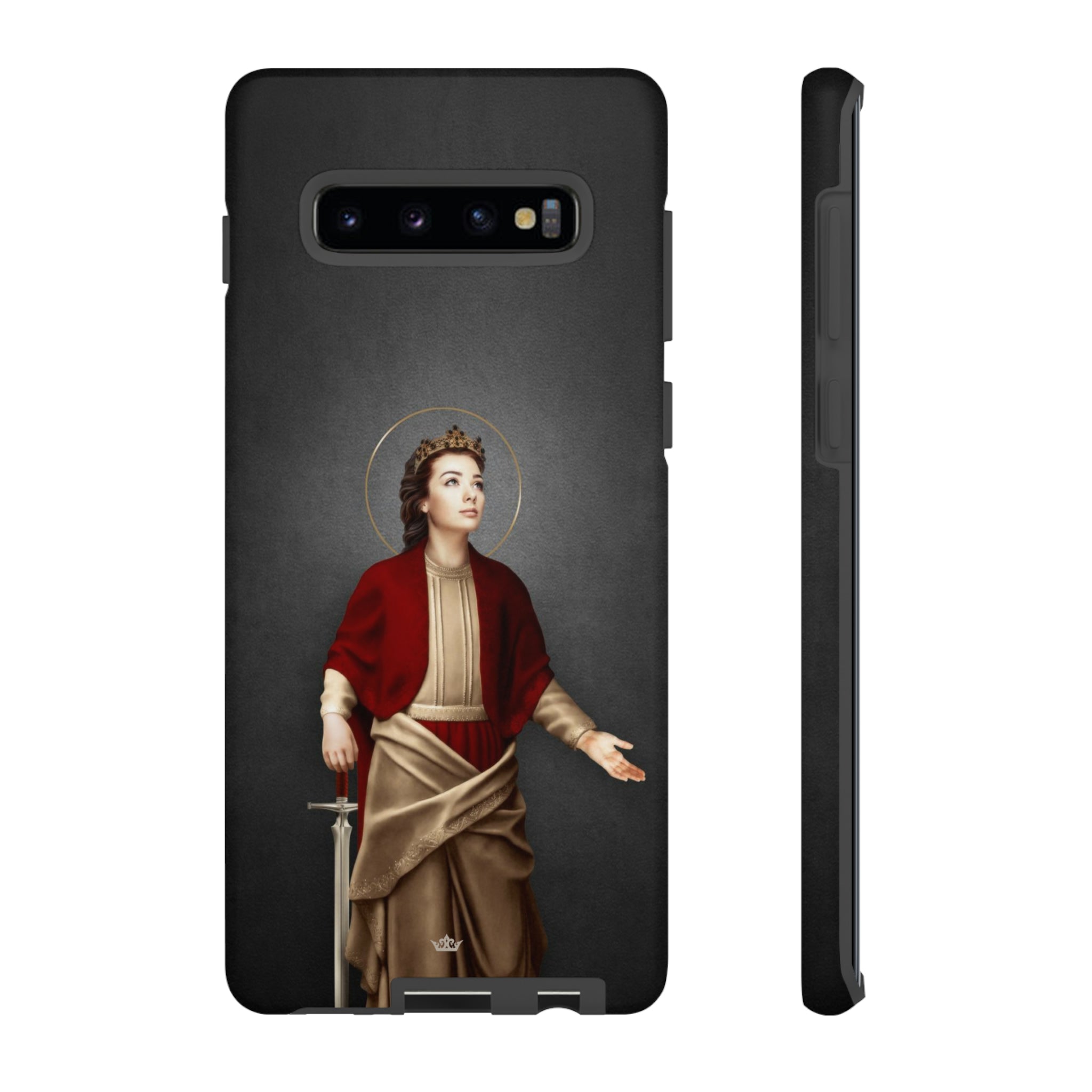 St. Dymphna Hard Phone Case (Dark)