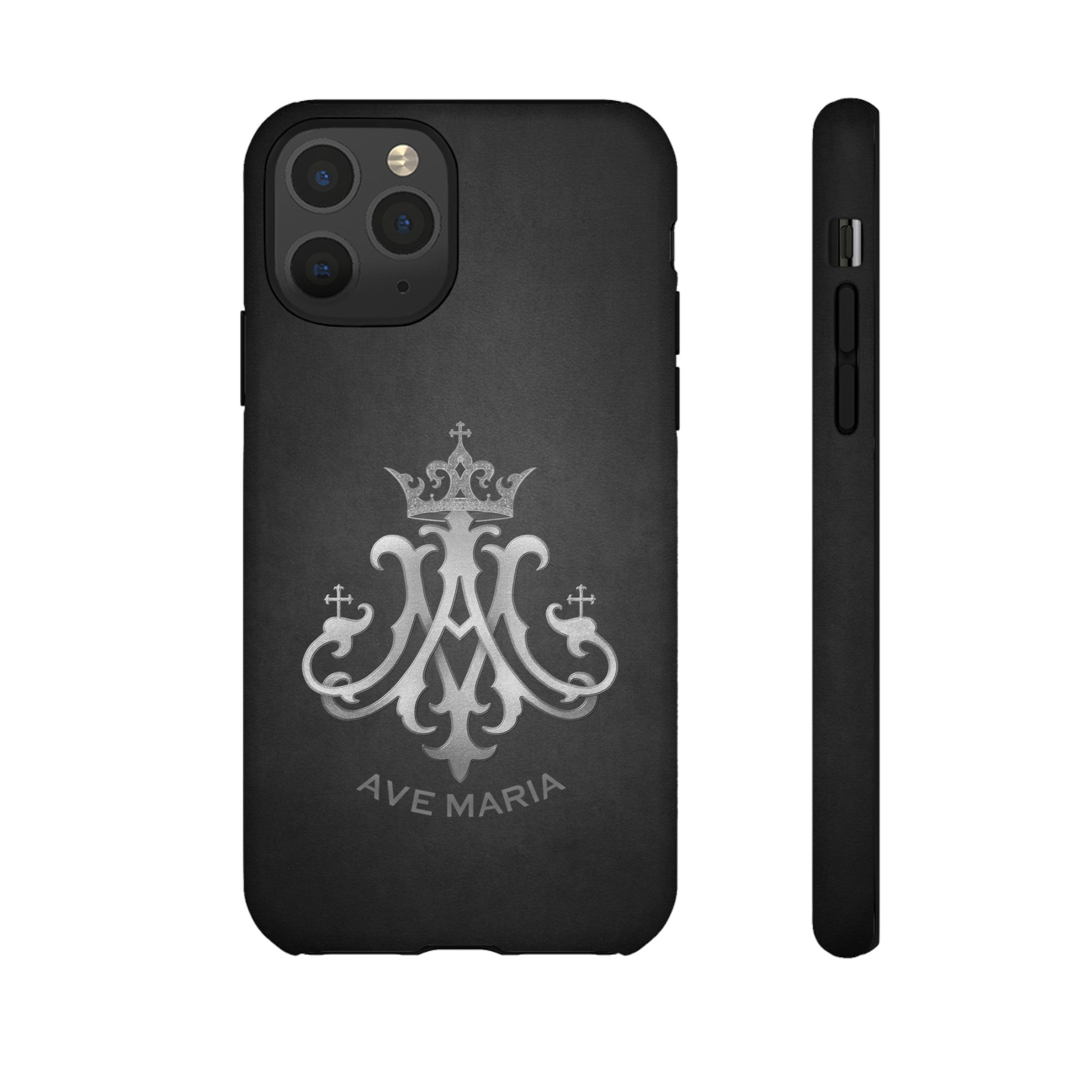 Ave Maria Hard Phone Case (Charcoal)
