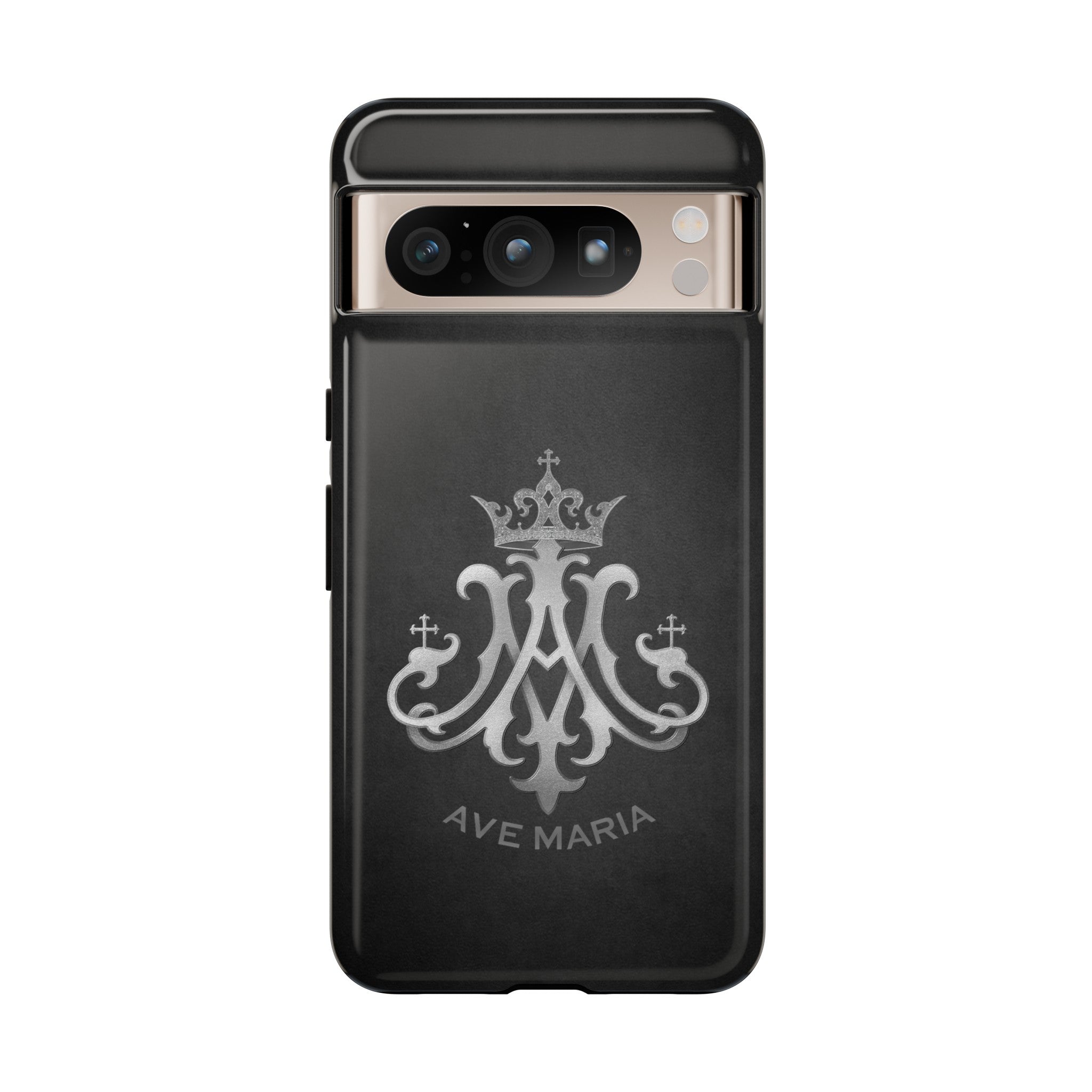 Ave Maria Hard Phone Case (Charcoal)