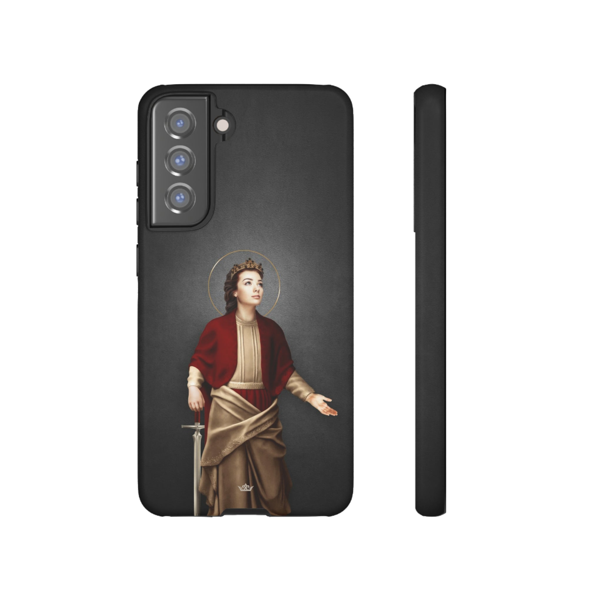 St. Dymphna Hard Phone Case (Dark)