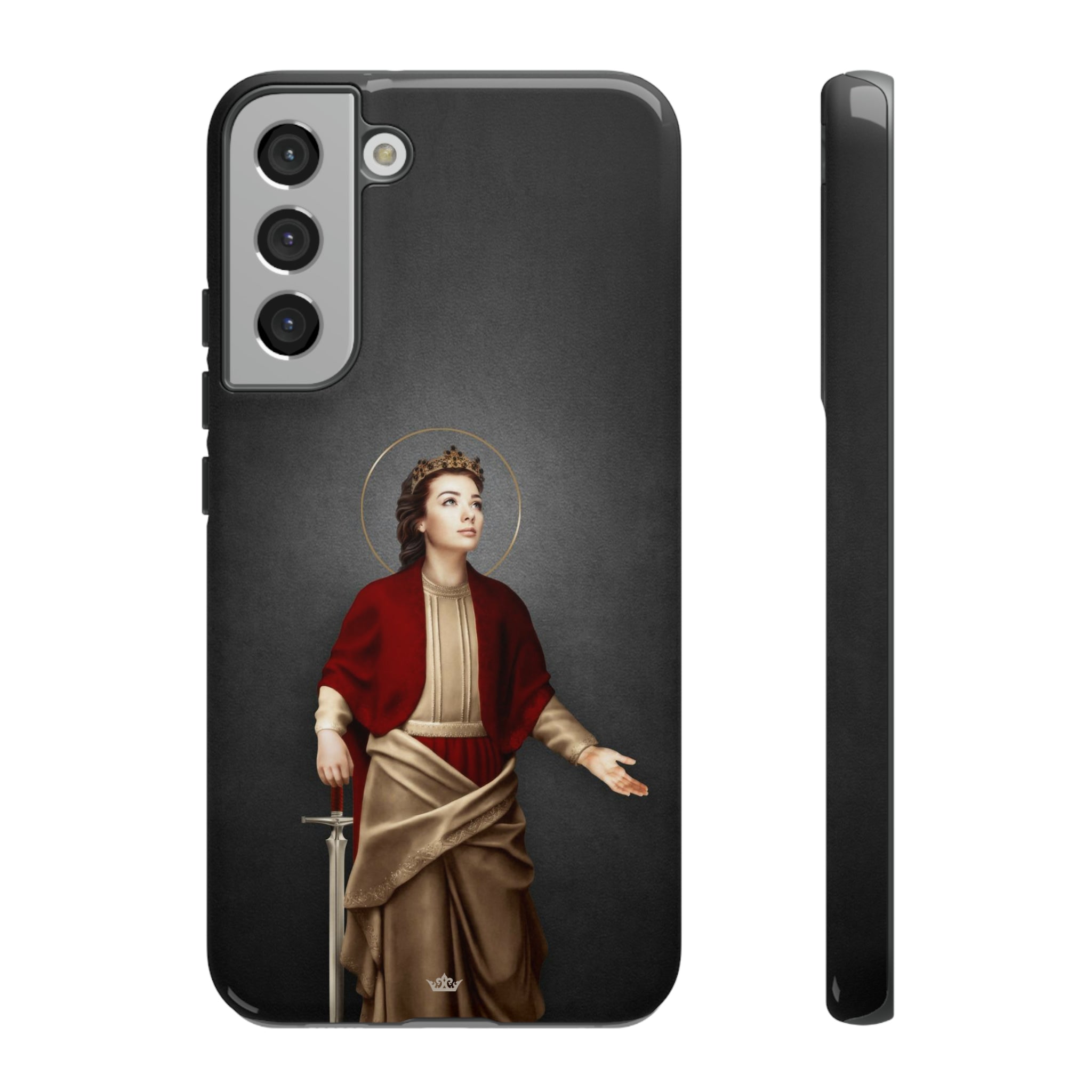 St. Dymphna Hard Phone Case (Dark)