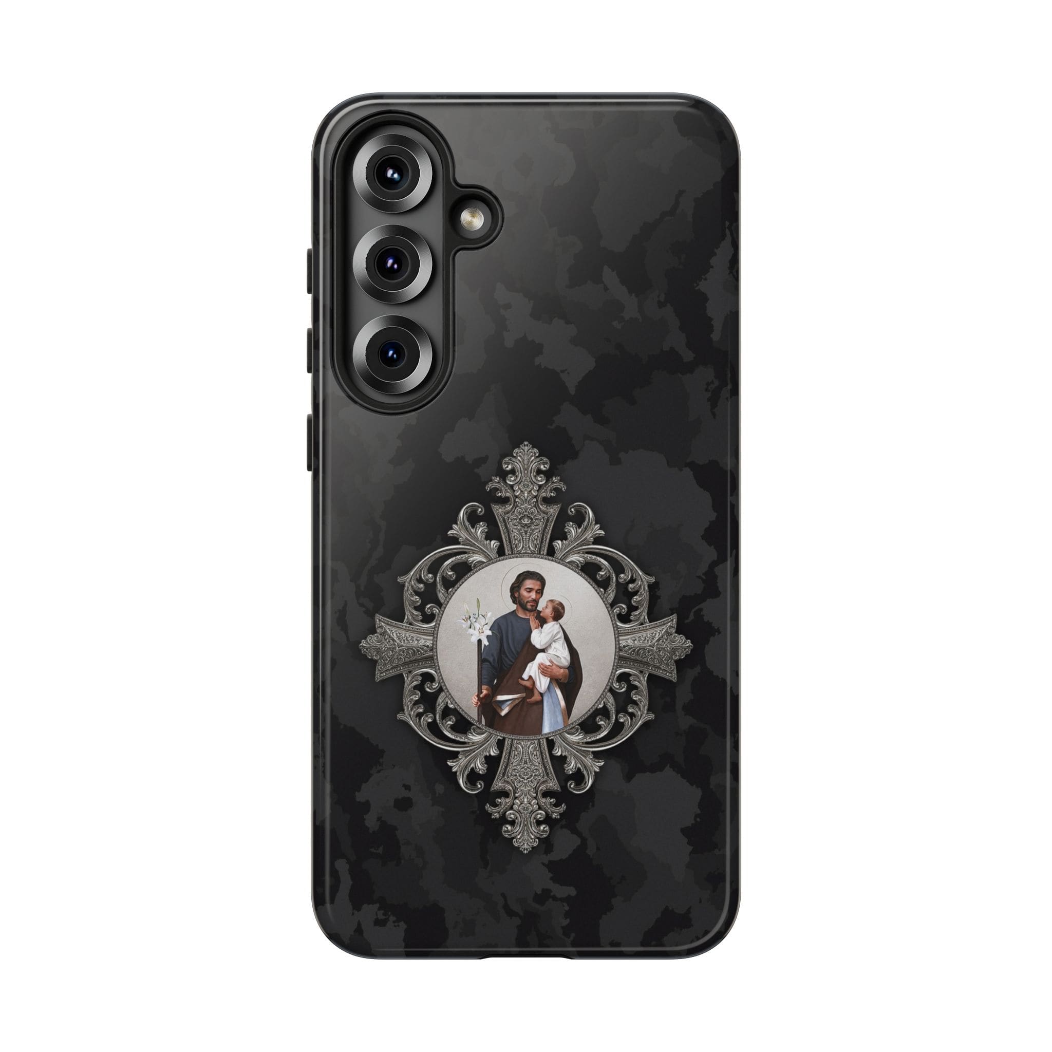 St. Joseph Hard Phone Case (Black Camo) Copyright VENXARA