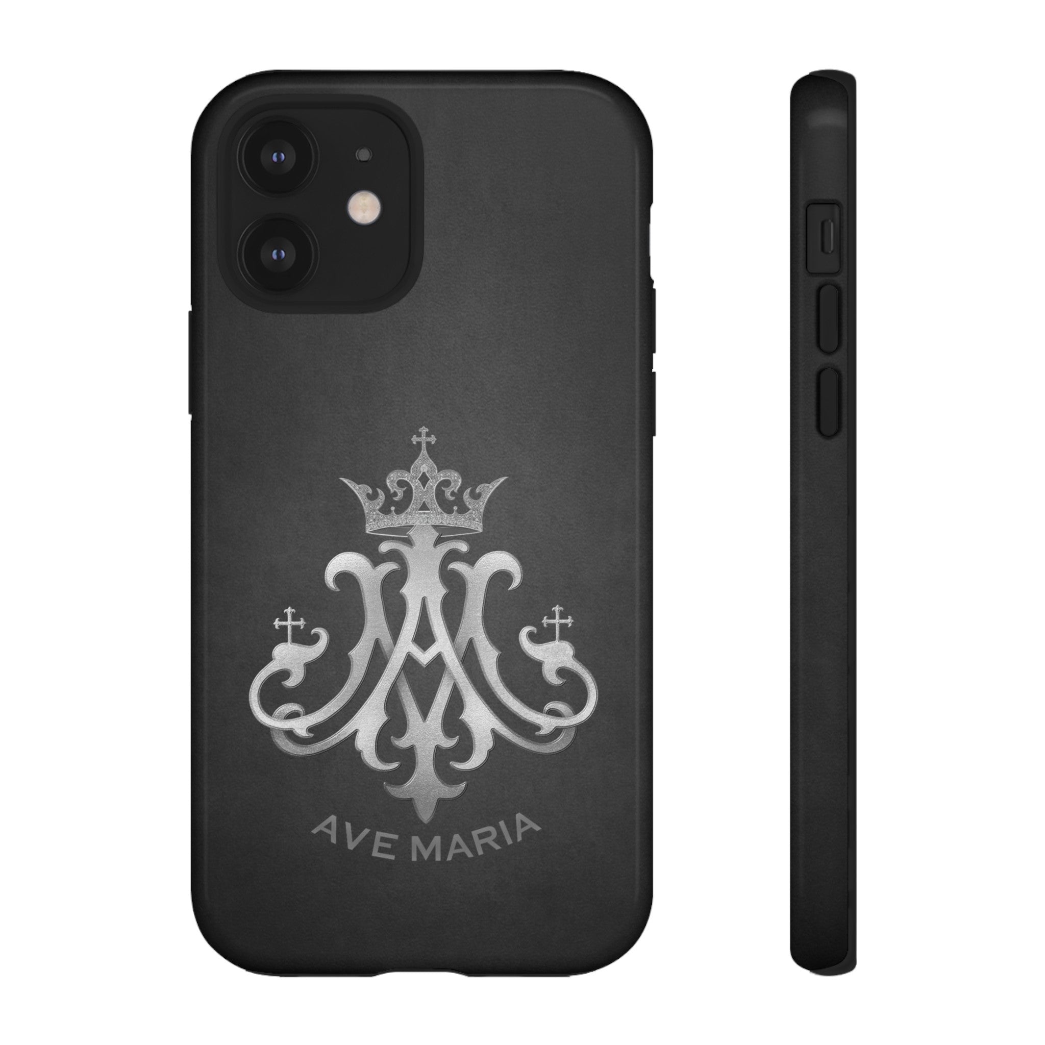 Ave Maria Hard Phone Case (Charcoal)