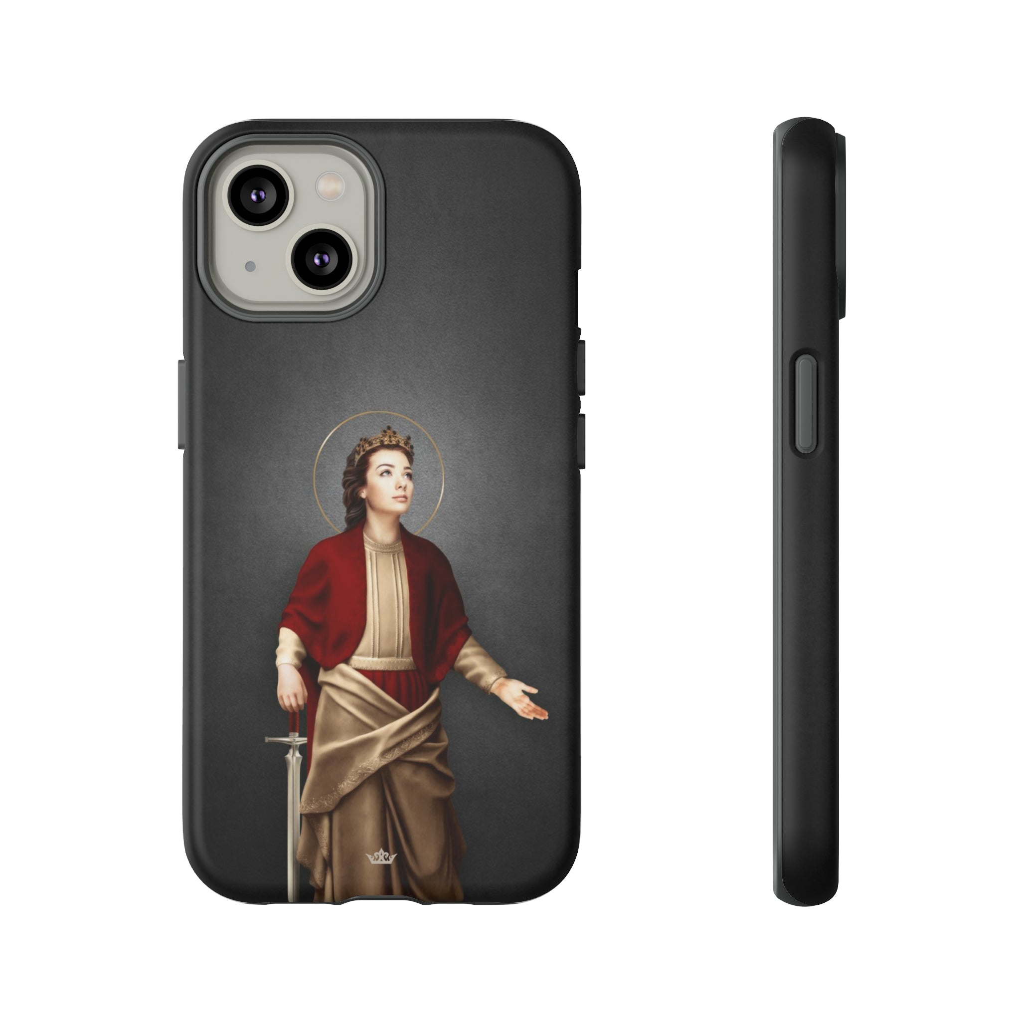 St. Dymphna Hard Phone Case (Dark)