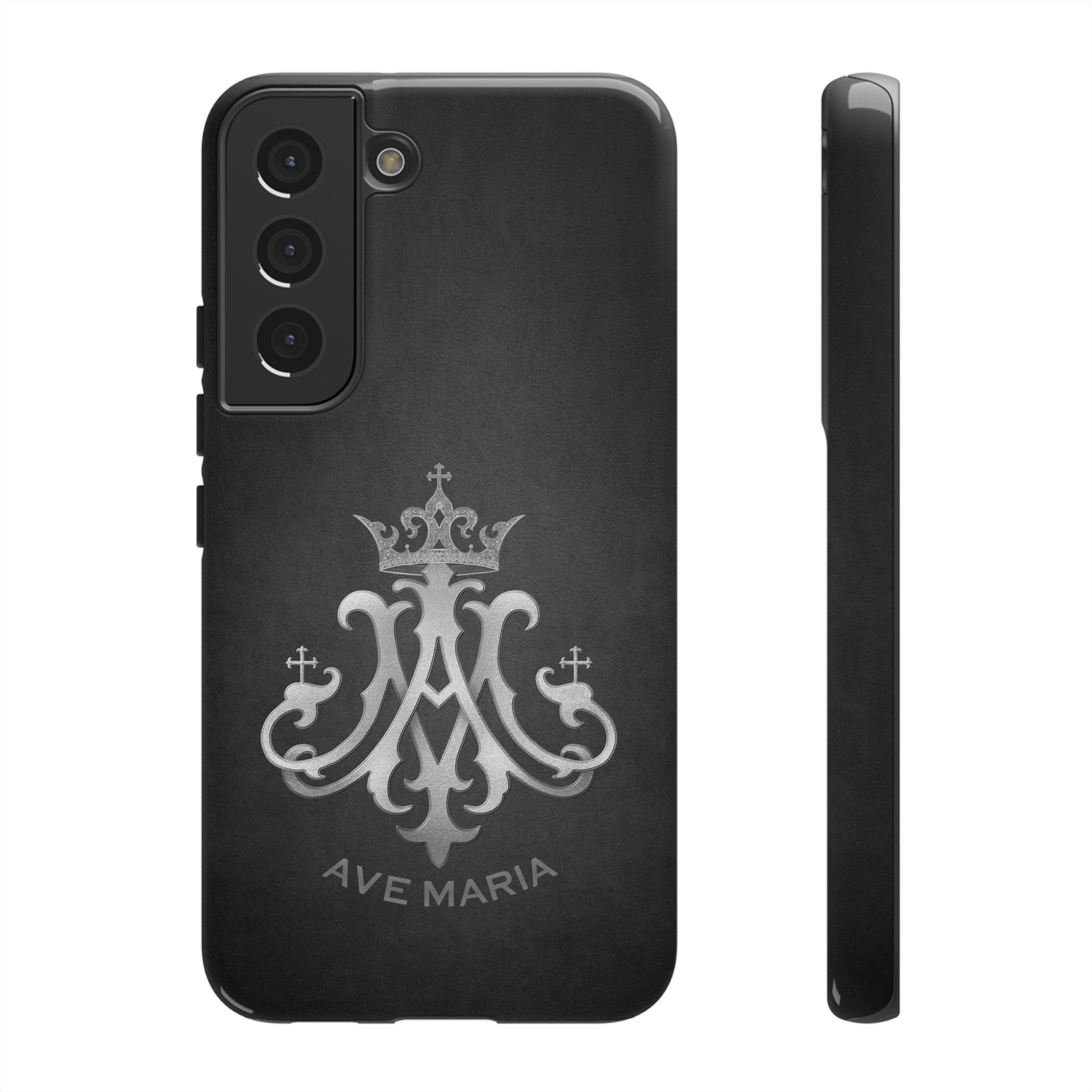 Ave Maria Hard Phone Case (Charcoal)