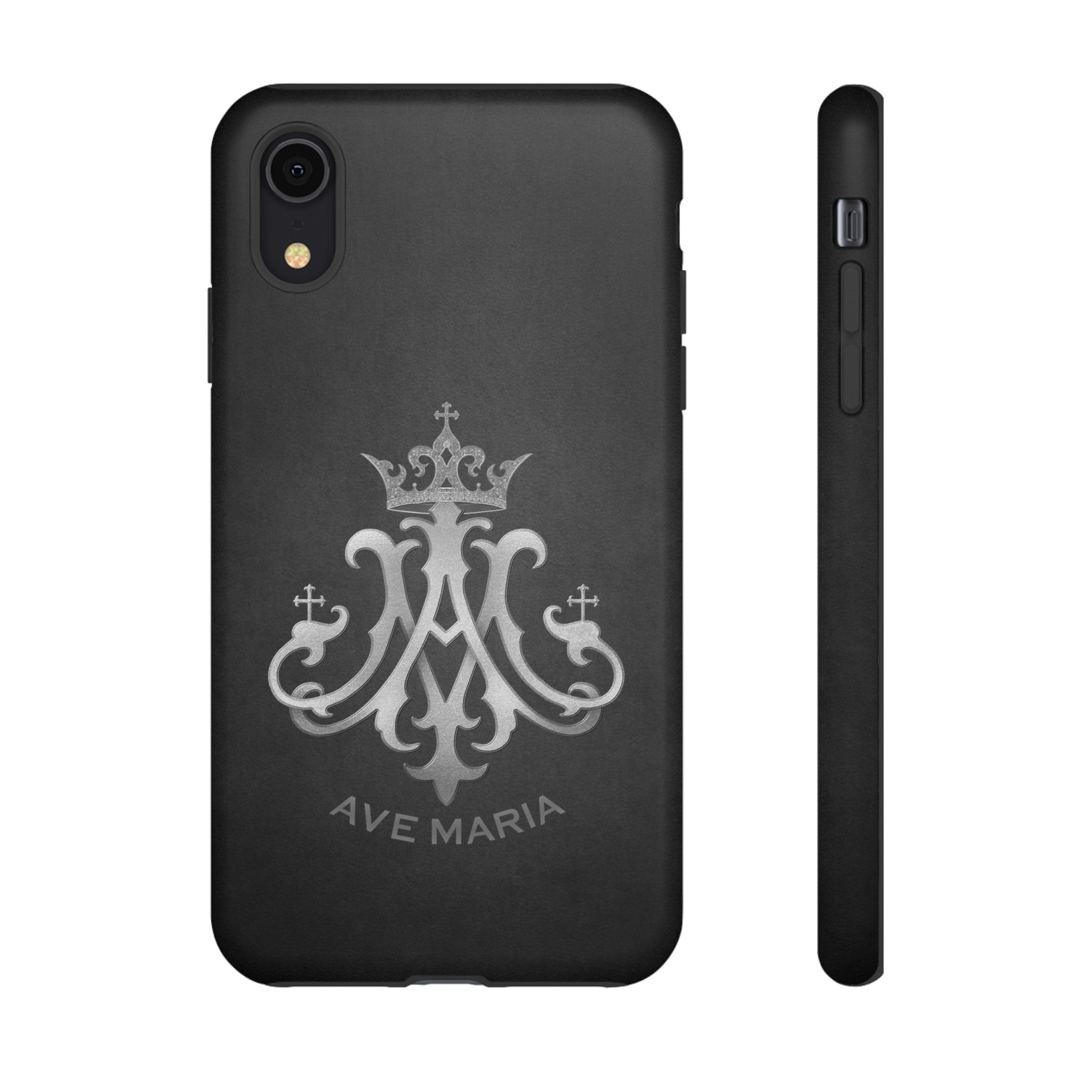 Ave Maria Hard Phone Case (Charcoal)