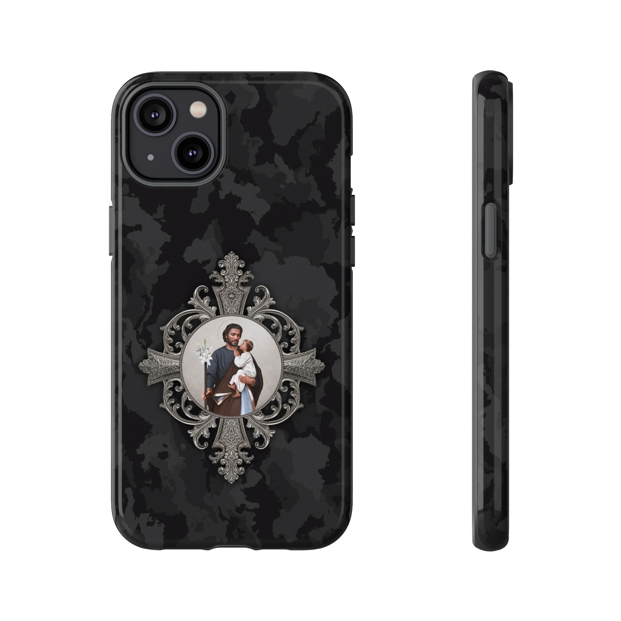 St. Joseph Hard Phone Case (Black Camo) Copyright VENXARA