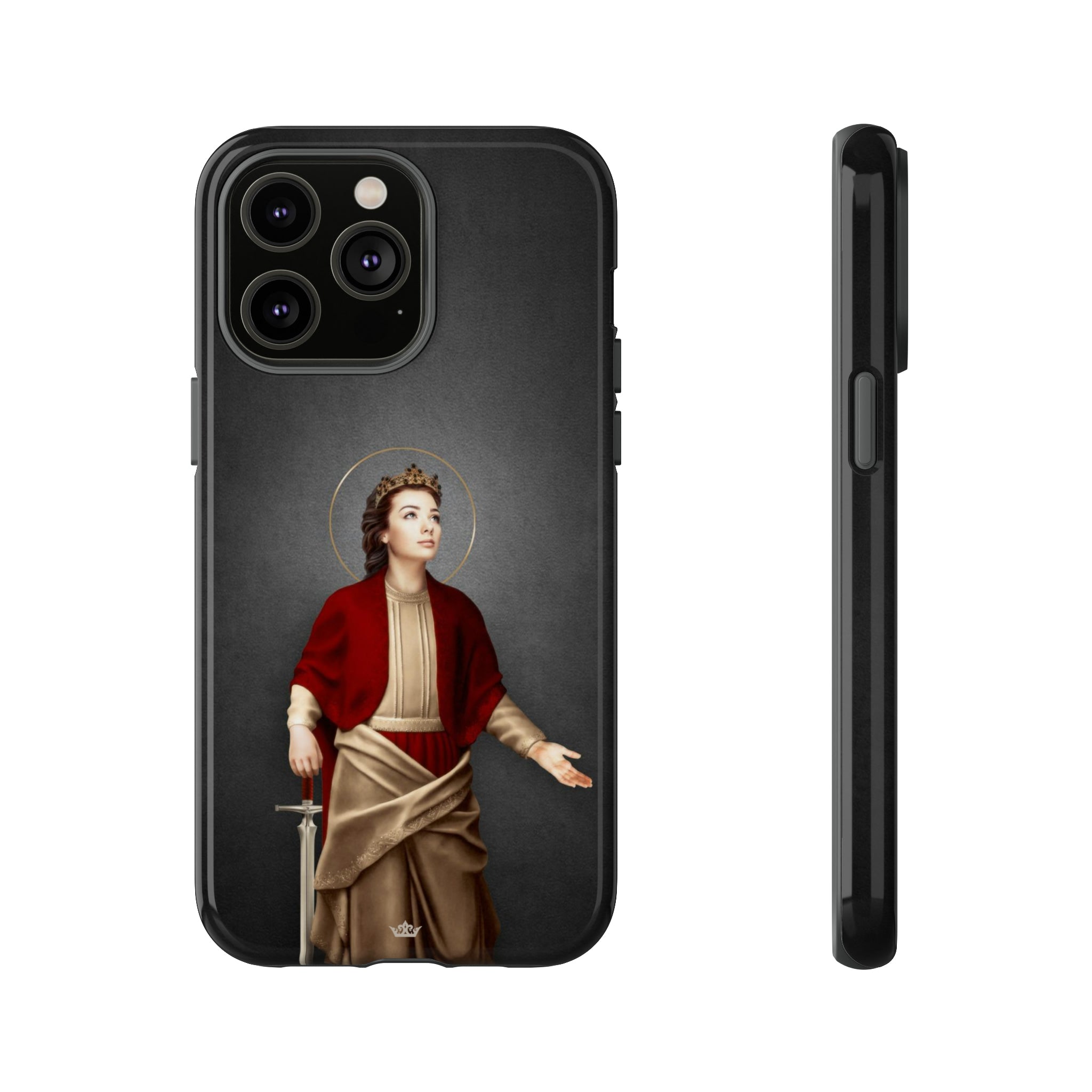 St. Dymphna Hard Phone Case (Dark)