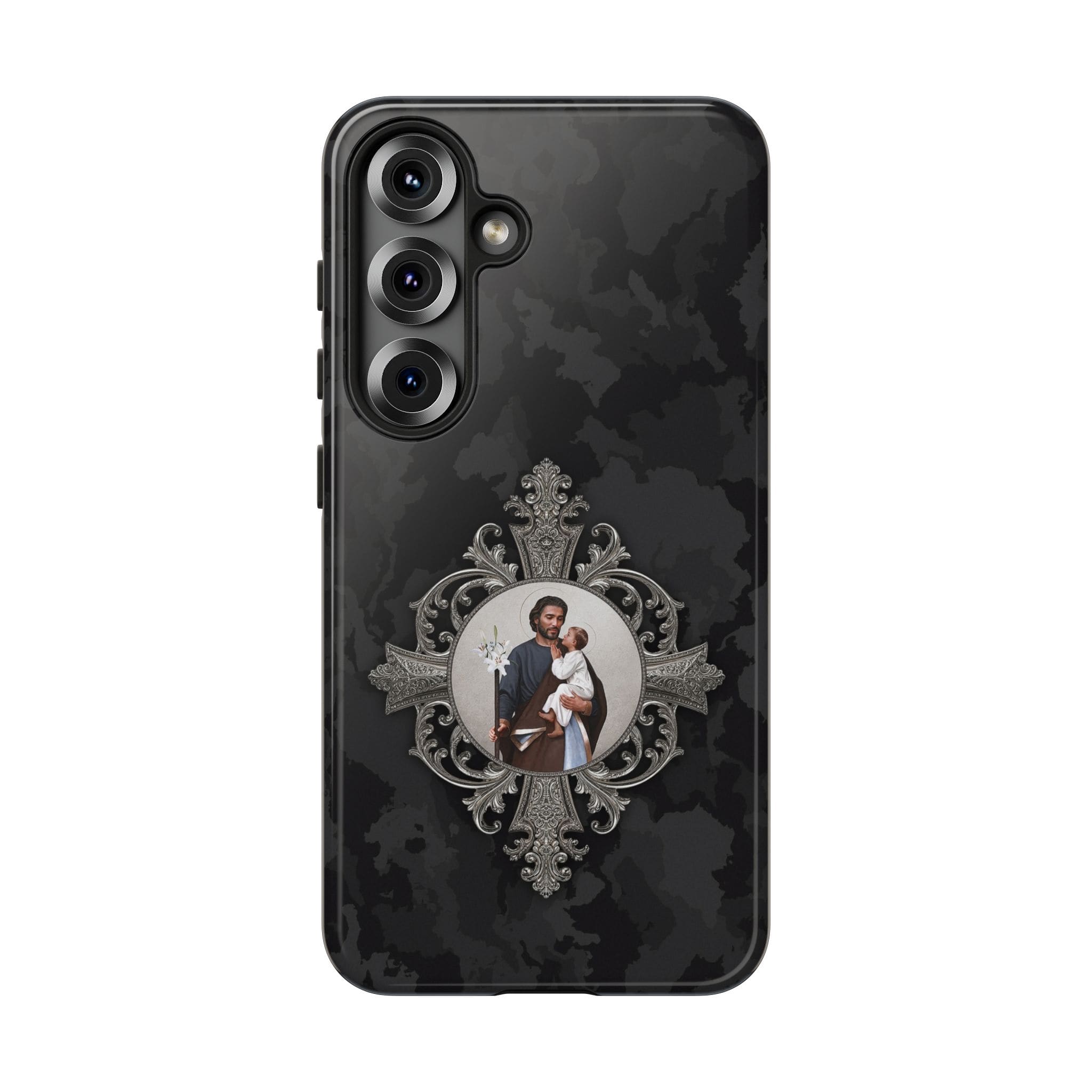 St. Joseph Hard Phone Case (Black Camo) Copyright VENXARA