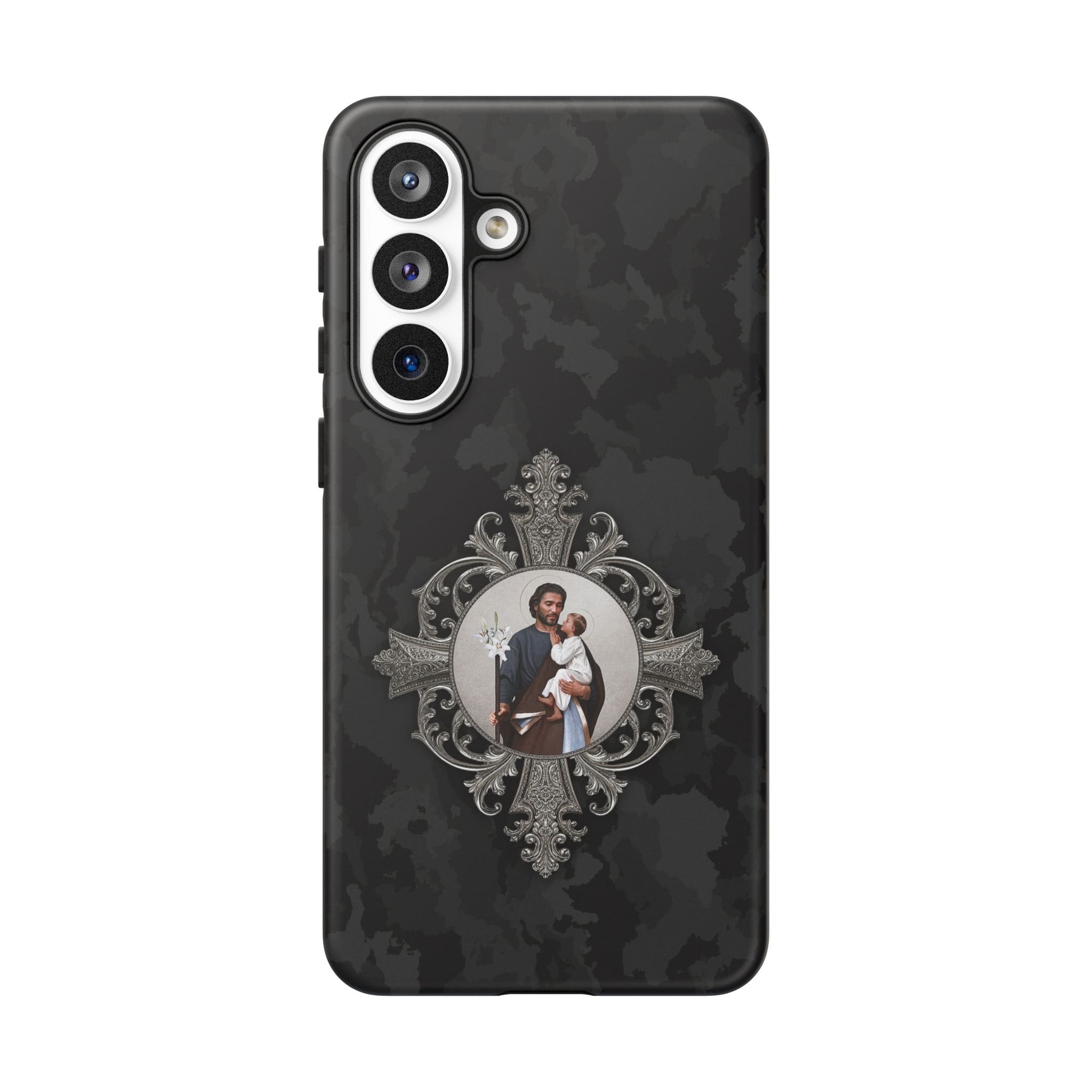 St. Joseph Hard Phone Case (Black Camo) Copyright VENXARA