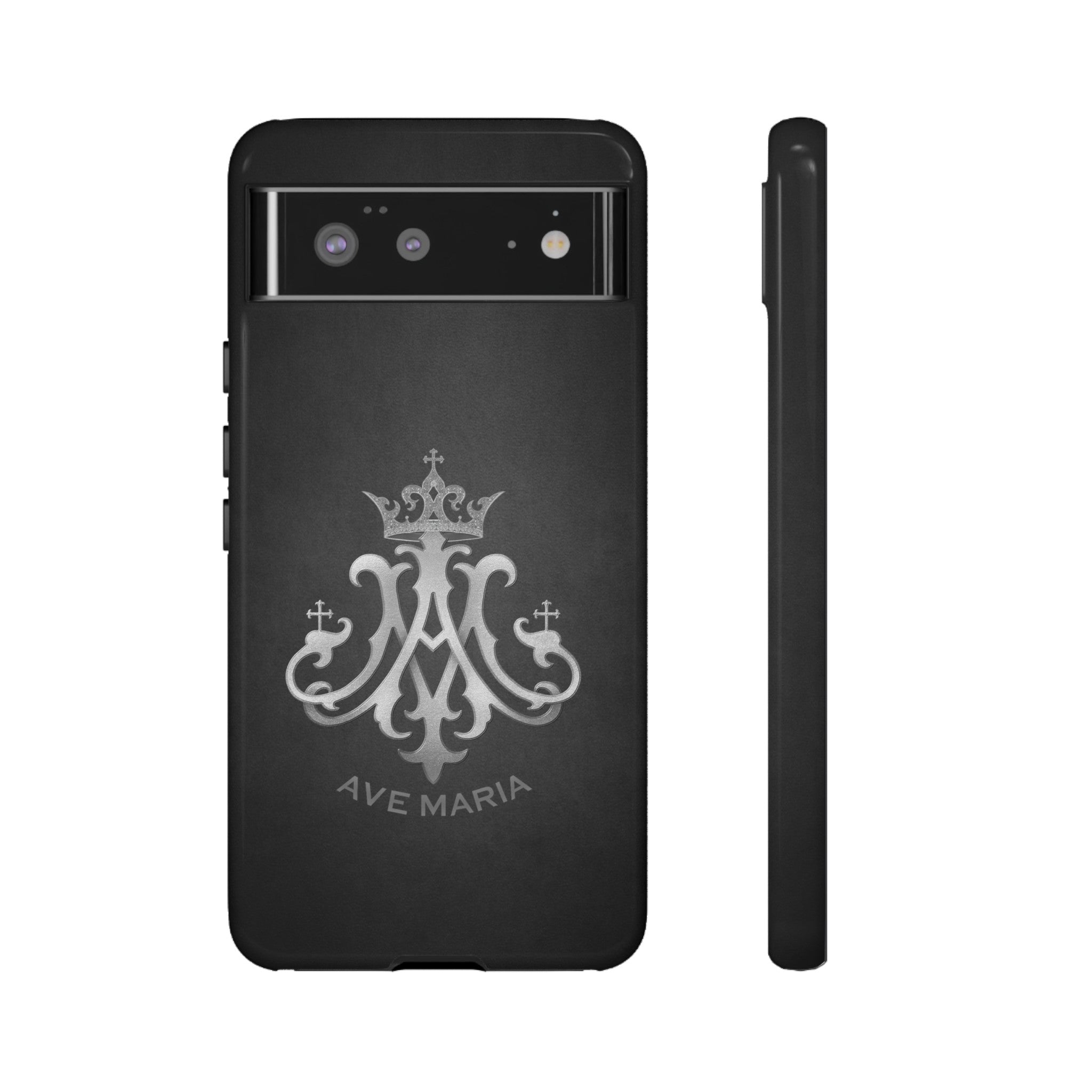 Ave Maria Hard Phone Case (Charcoal)