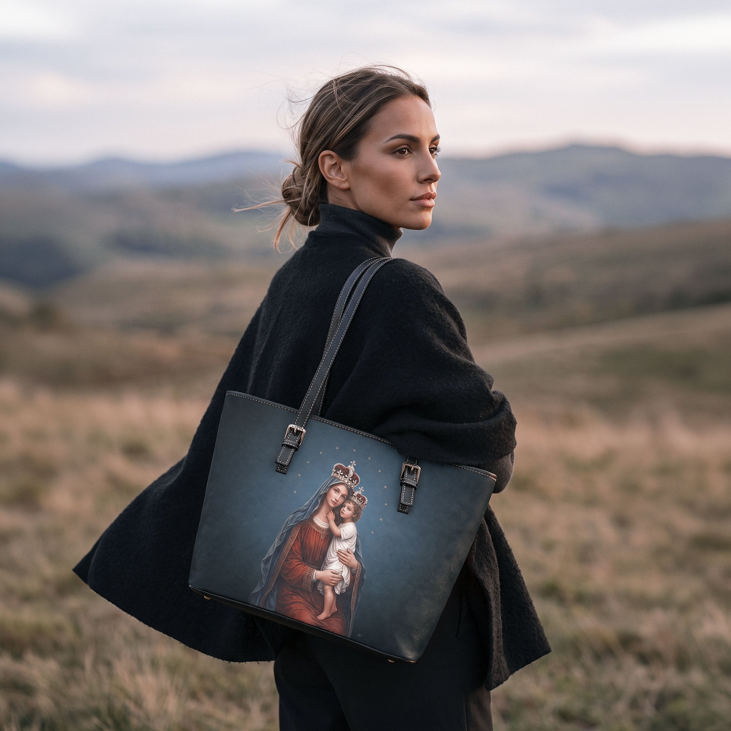 Divine King and Queen Tote Bag (Midnight Blue) Copyright VENXARA