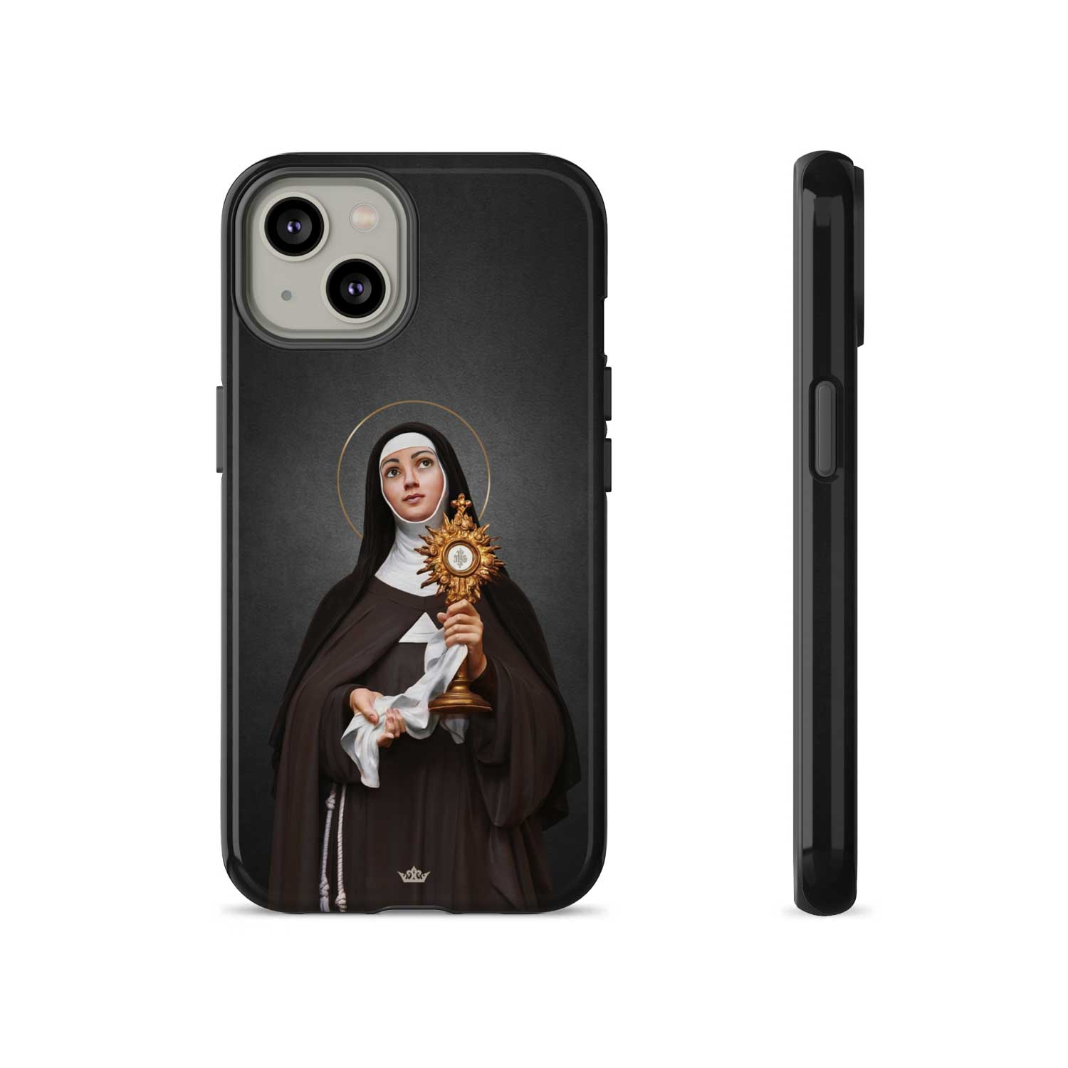 St. Clare of Assisi Hard Phone Case (Dark)