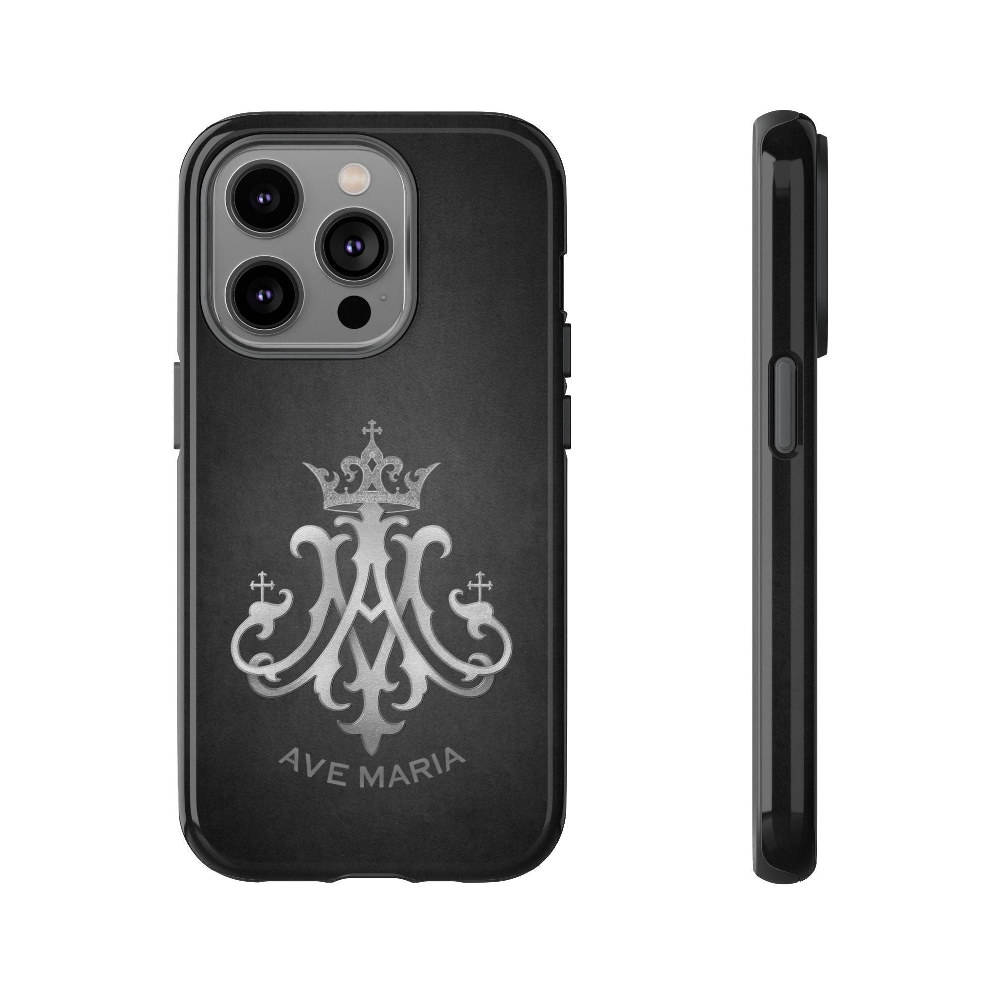 Ave Maria Hard Phone Case (Charcoal) - Venxara