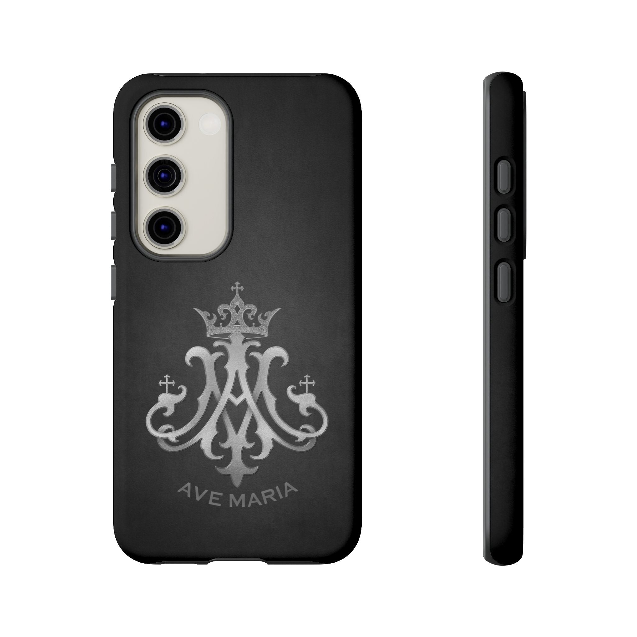 Ave Maria Hard Phone Case (Charcoal) - Venxara