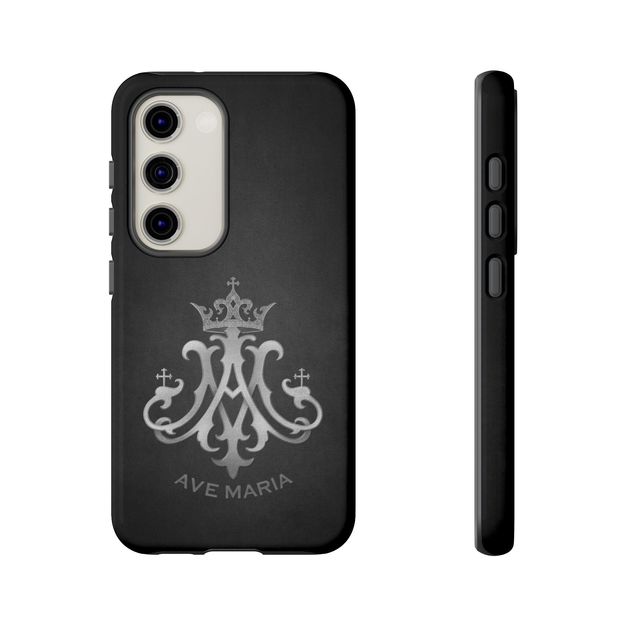 Ave Maria Hard Phone Case (Charcoal) - Venxara