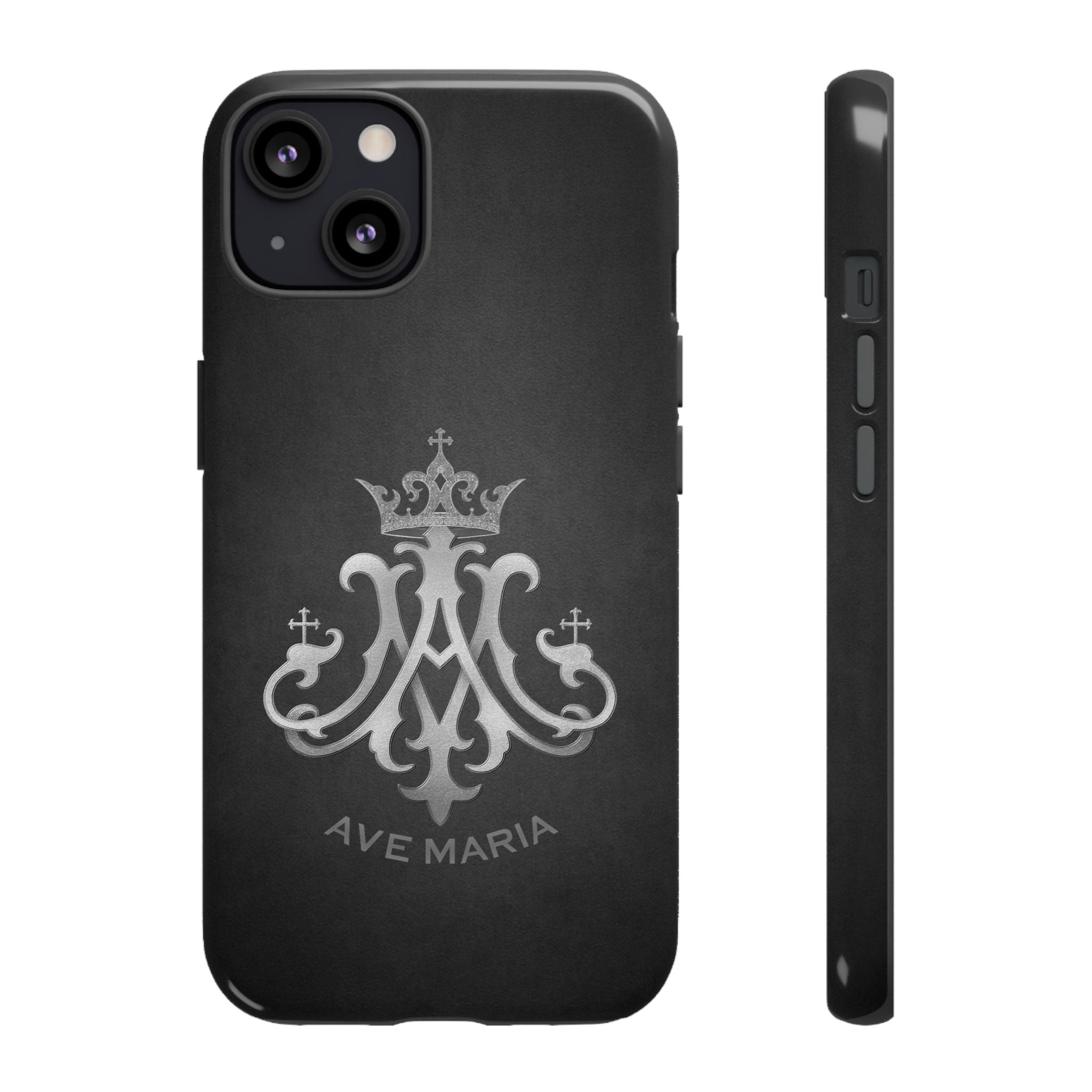 Ave Maria Hard Phone Case (Charcoal) - Venxara